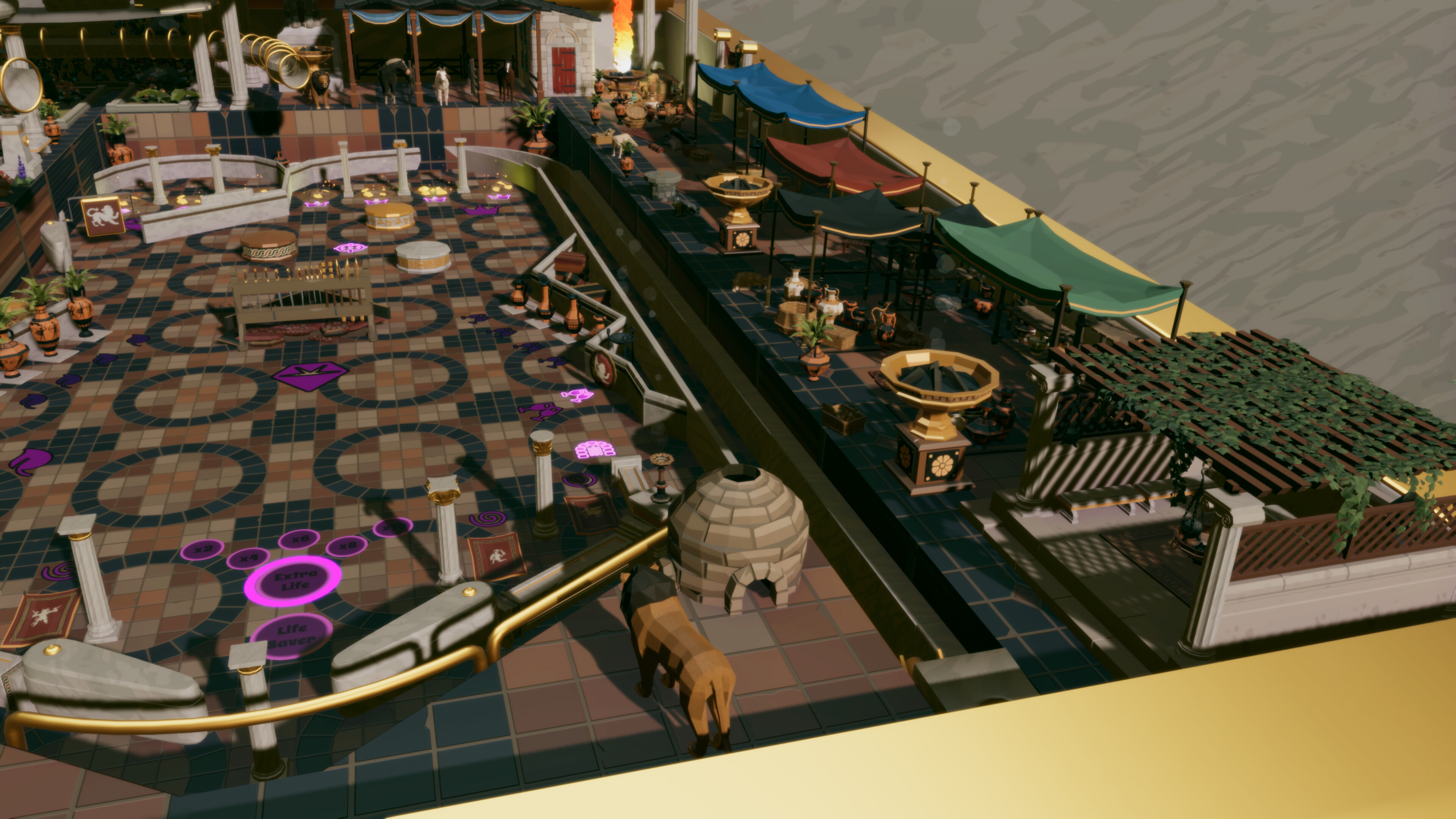 Roxy Raccoon's Pinball Panic - Roman Renaissance screenshot 5