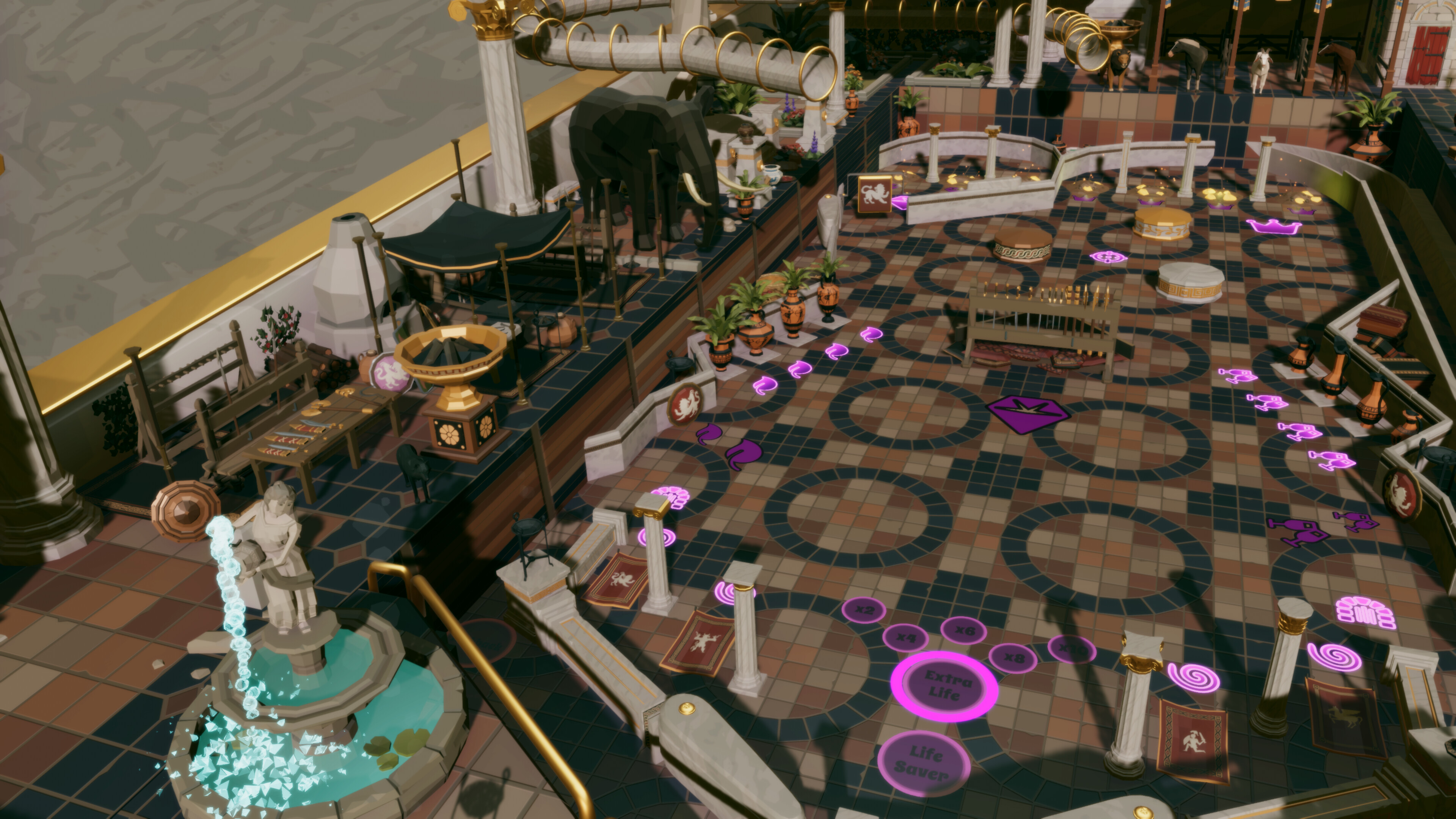 Roxy Raccoon's Pinball Panic - Roman Renaissance screenshot 2