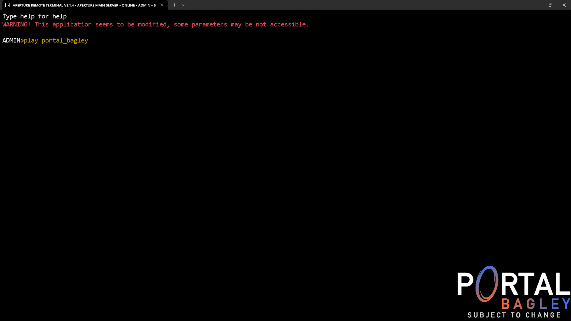 Portal BAGLEY - Aperture Remote Terminal screenshot 6