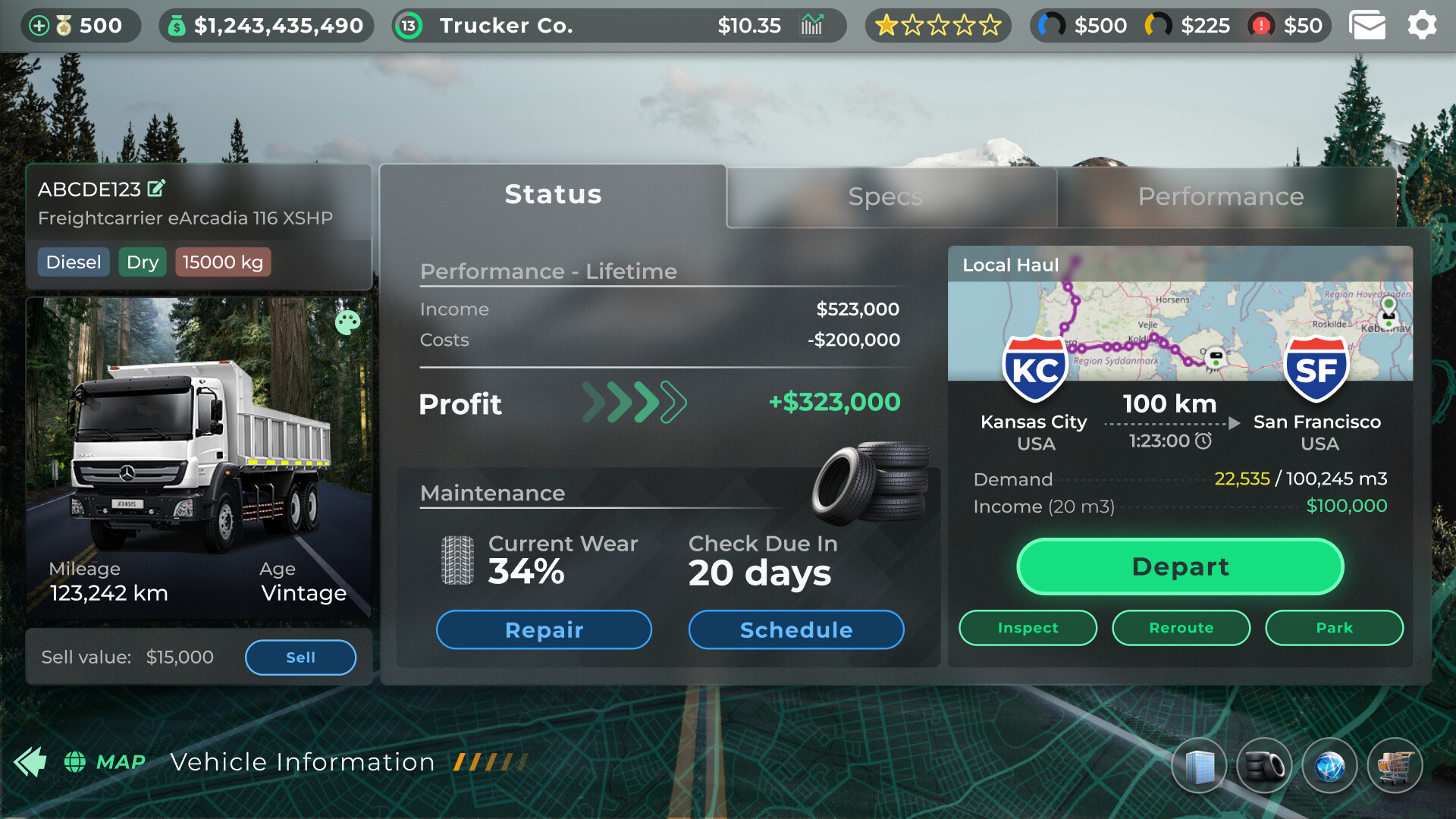 Truck Manager screenshot 1