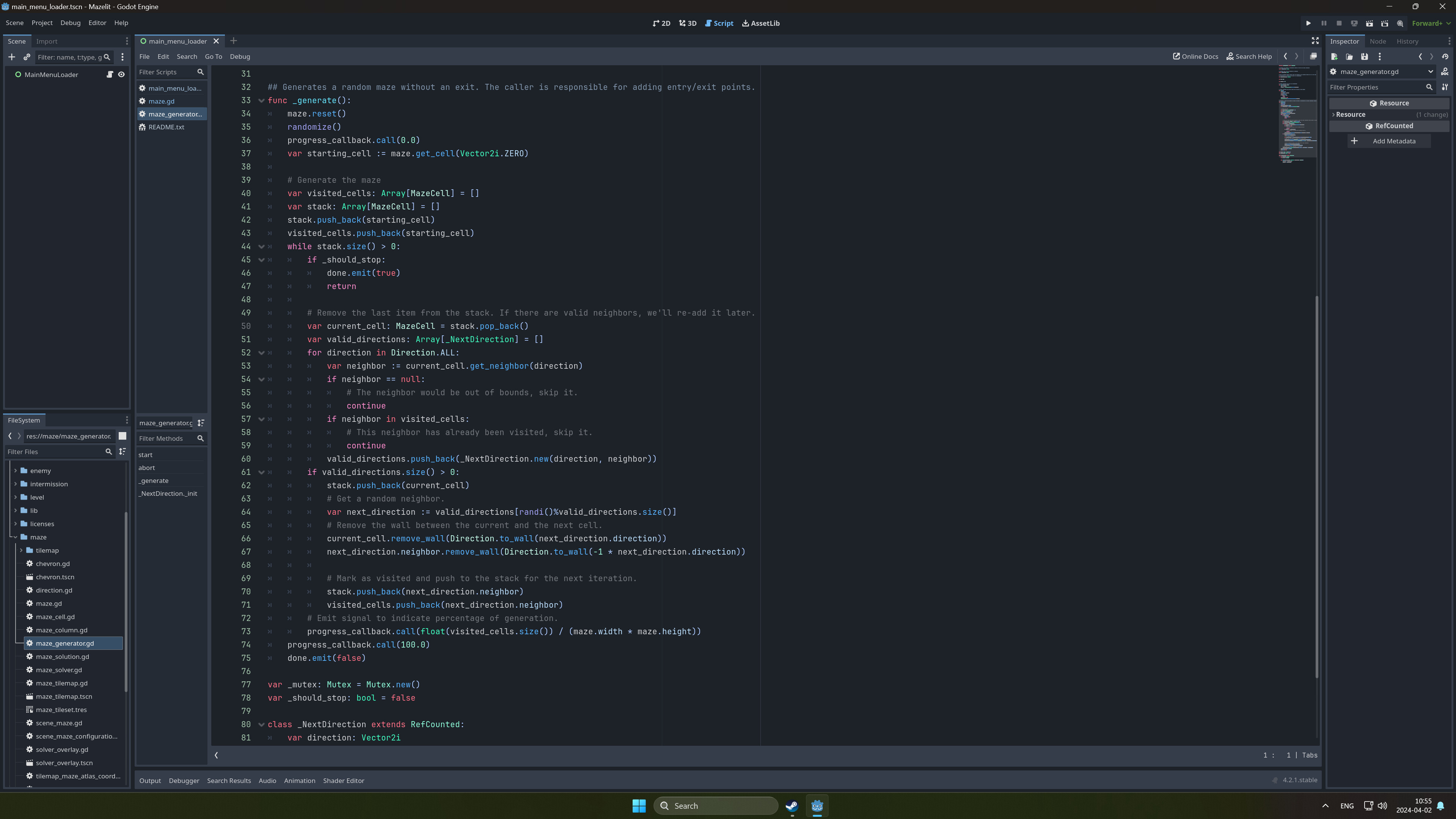 Mazelit - Source Code screenshot 2