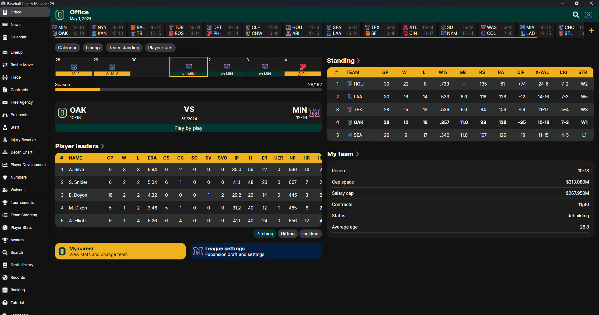 Baseball Legacy Manager 24 screenshot 1