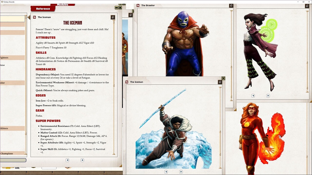 Fantasy Grounds - Supers Powers Archetypes screenshot 1