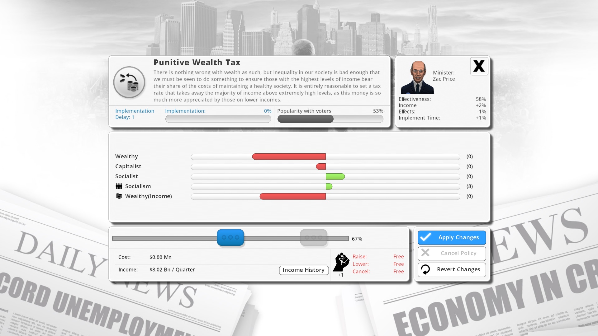 Democracy 3: Extremism screenshot 3