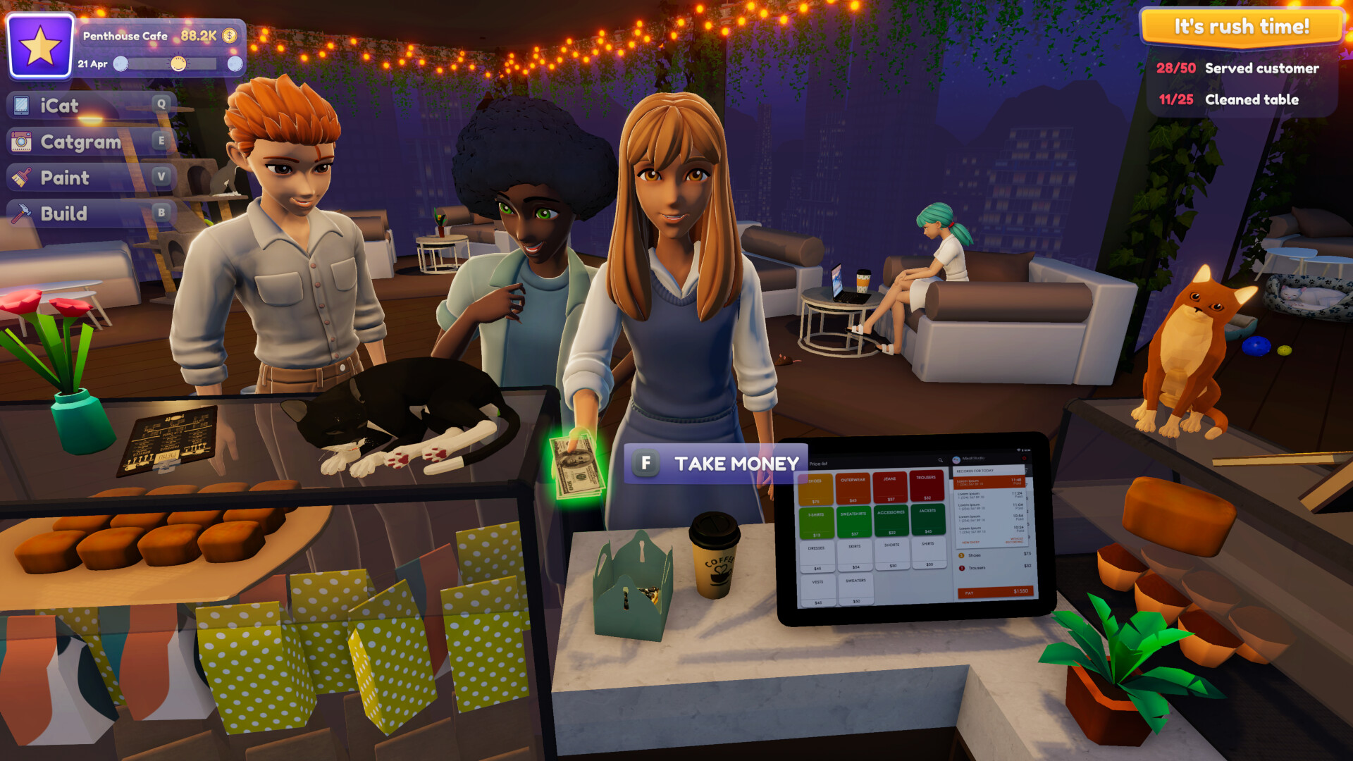 Cat Cafe Simulator screenshot 1