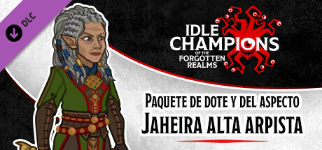 Paquete de dote y del aspecto Jaheira alta arpista