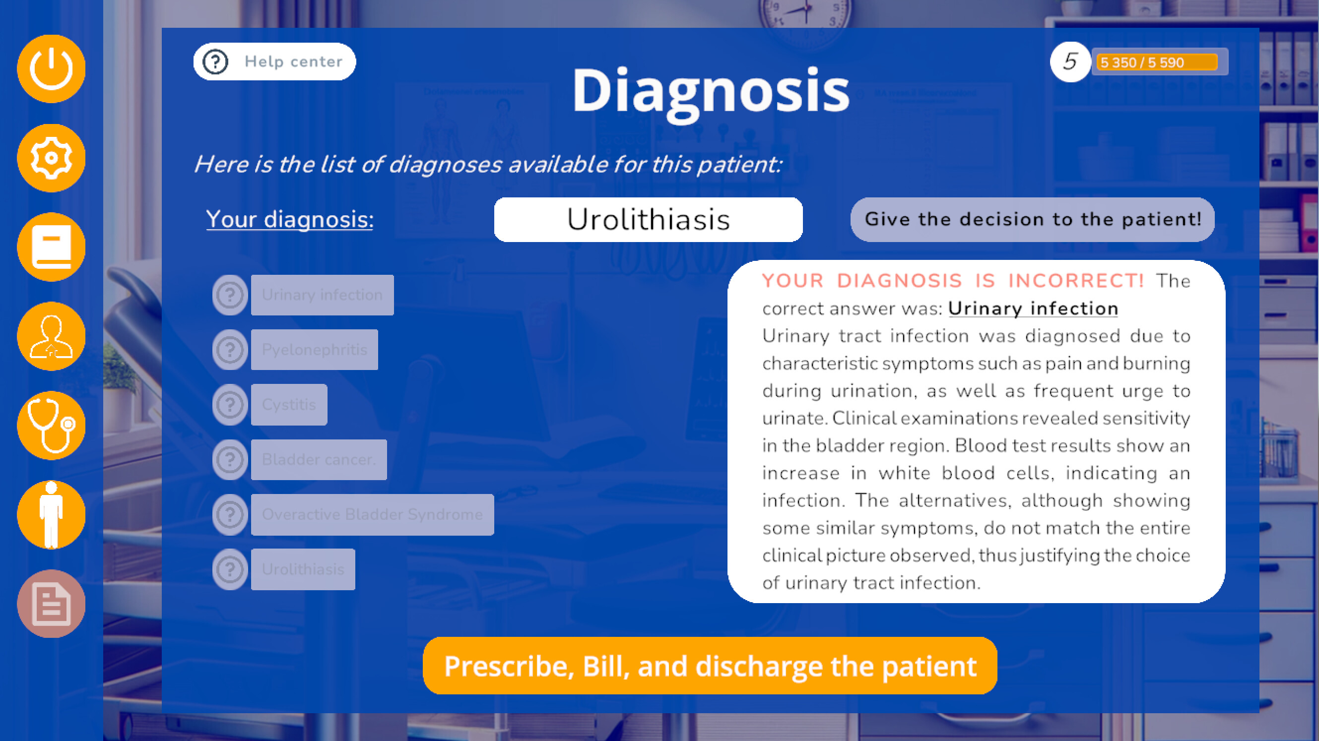 Medical Diagnostic Simulator screenshot 2