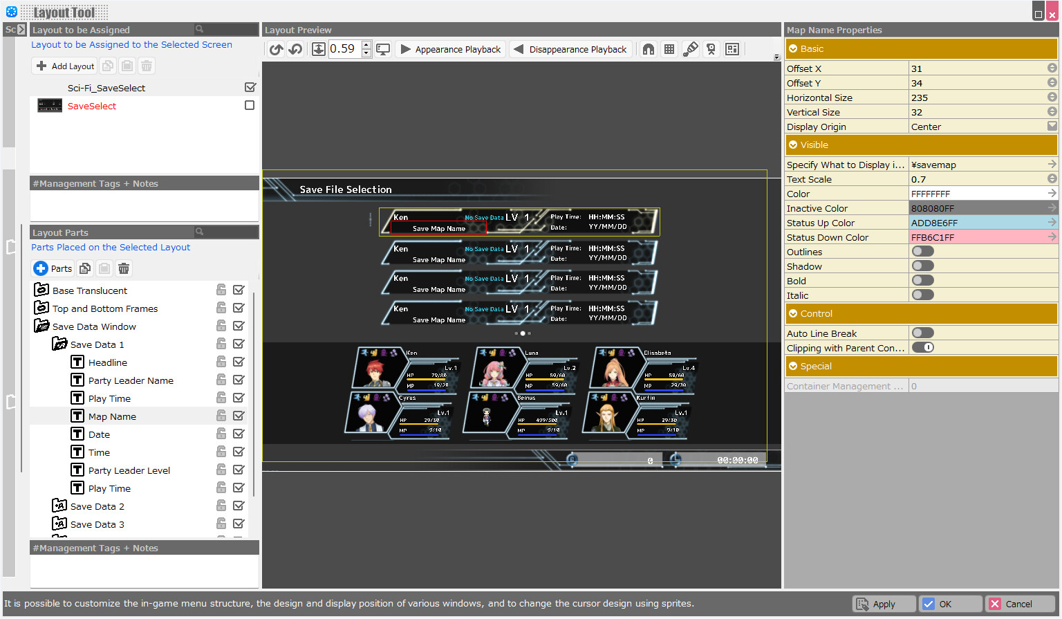 RPG Developer Bakin Layout Data Sci-Fi screenshot 20
