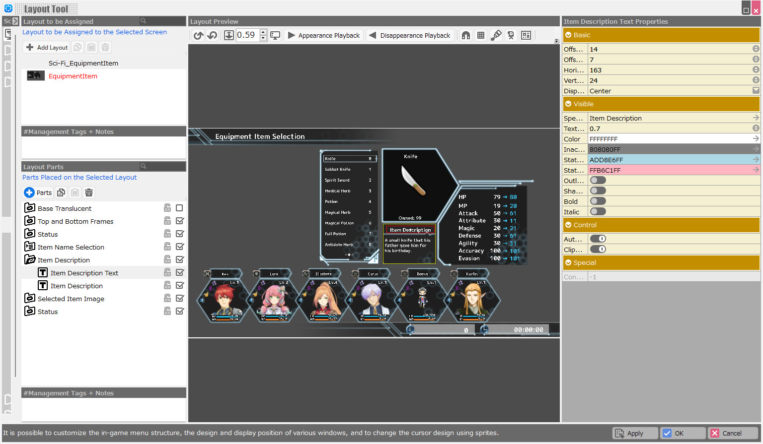 RPG Developer Bakin Layout Data Sci-Fi screenshot 22