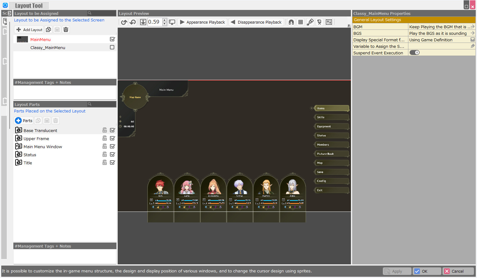 RPG Developer Bakin Layout Data Classy screenshot 8