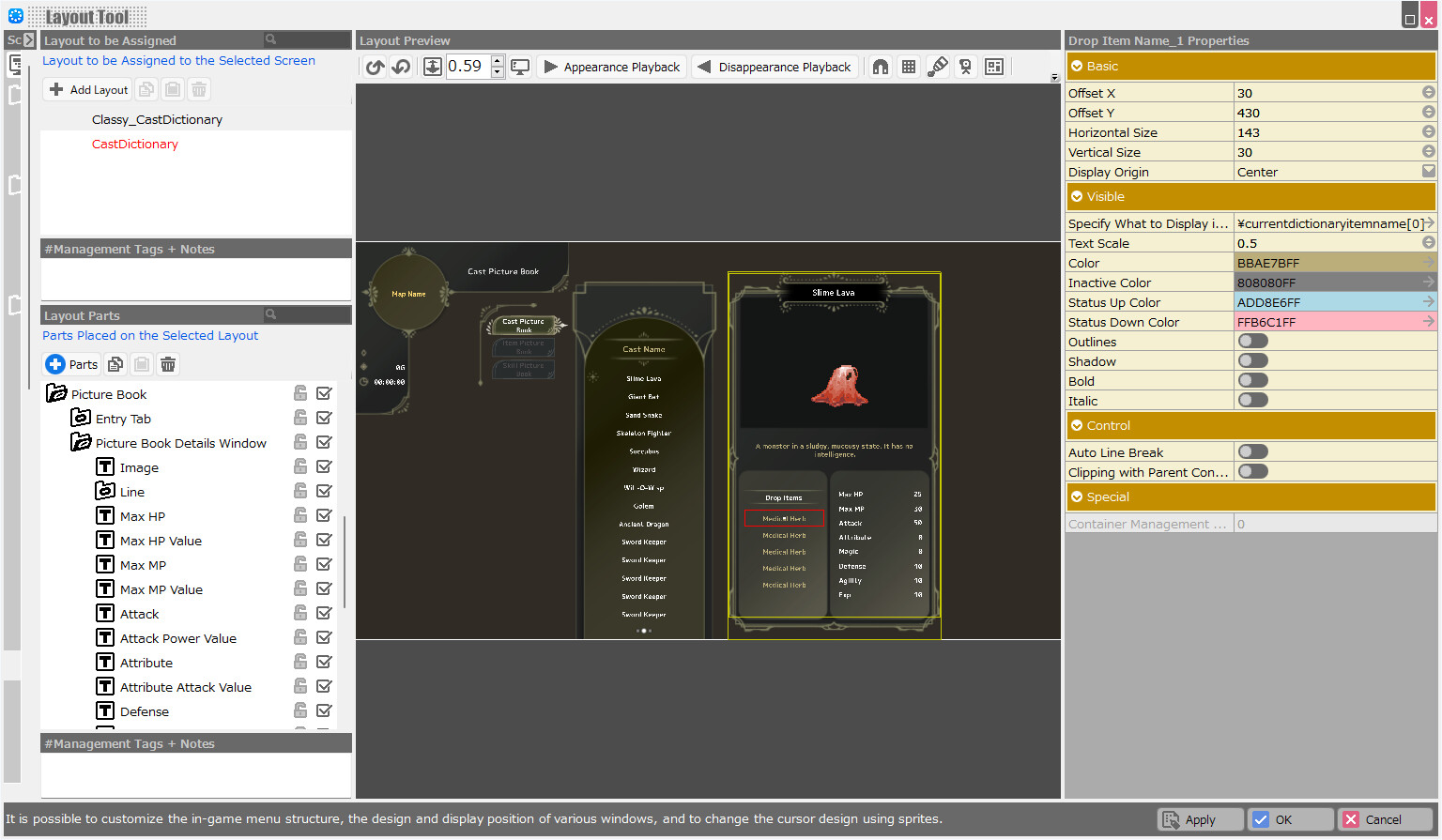 RPG Developer Bakin Layout Data Classy screenshot 10