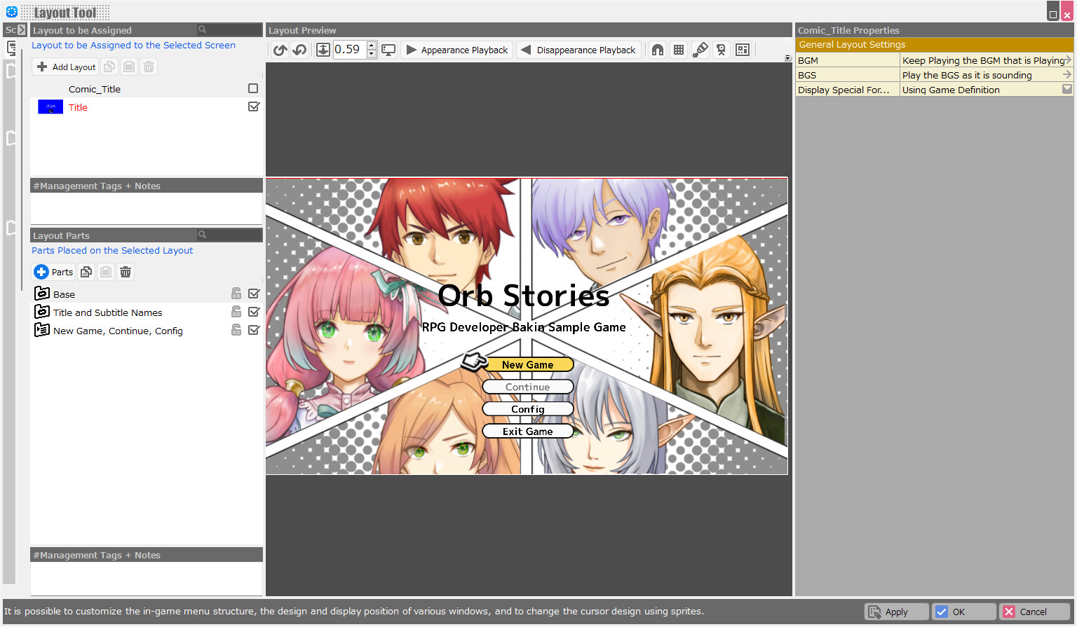RPG Developer Bakin Layout Data Comic screenshot 16