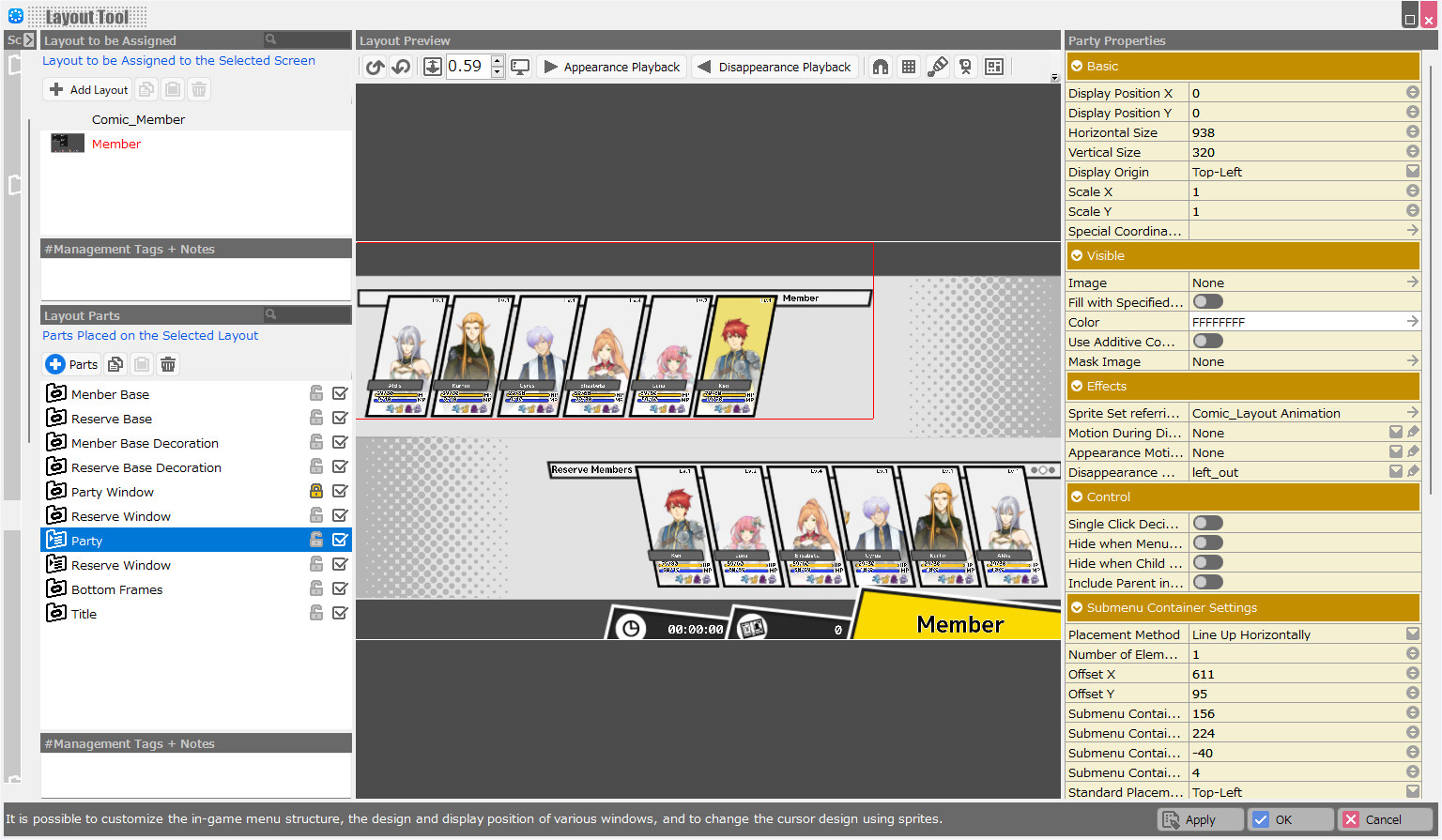 RPG Developer Bakin Layout Data Comic screenshot 11