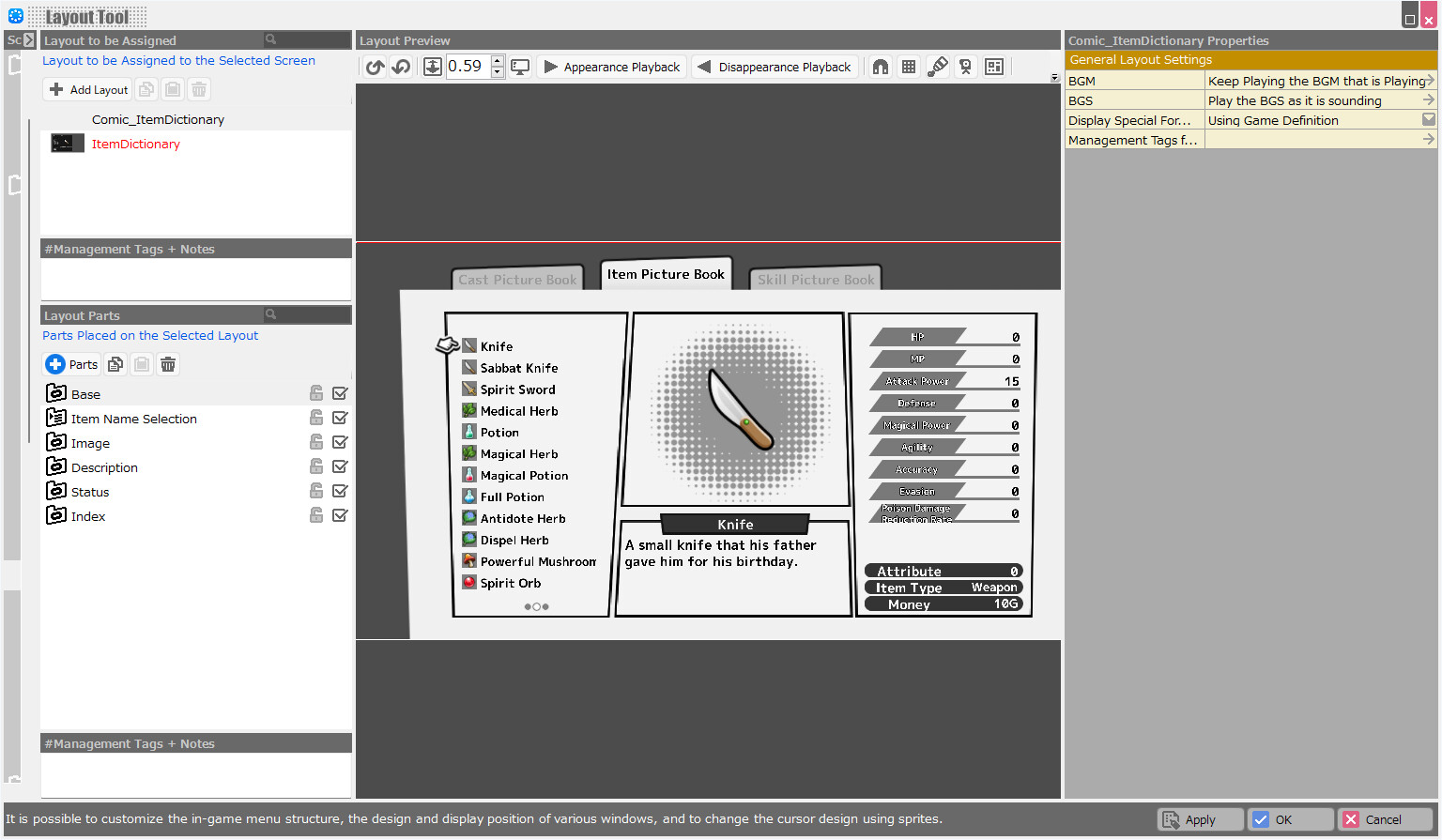 RPG Developer Bakin Layout Data Comic screenshot 13