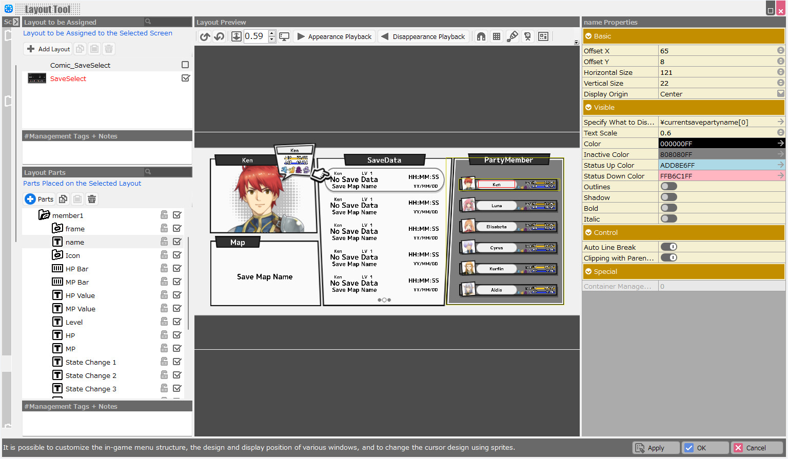 RPG Developer Bakin Layout Data Comic screenshot 10
