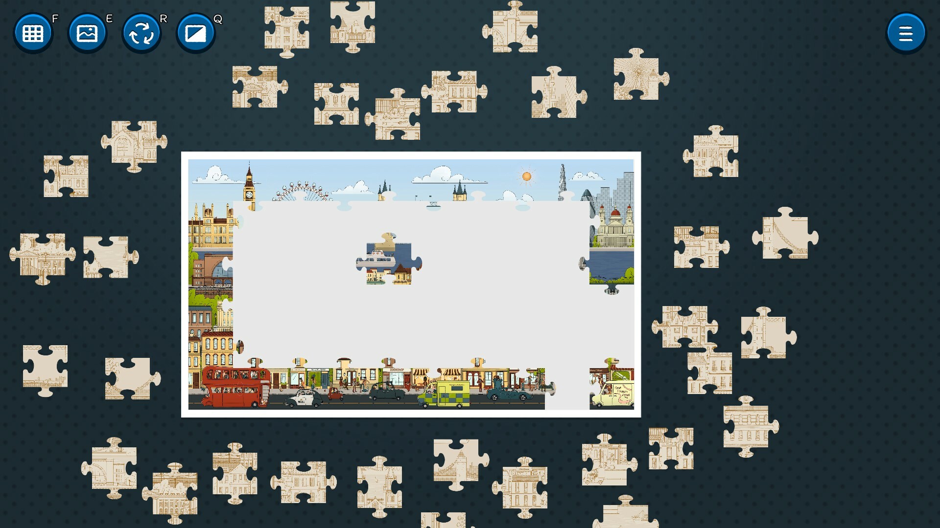 Hidden Cats in Jigsaw Puzzle - London screenshot 1