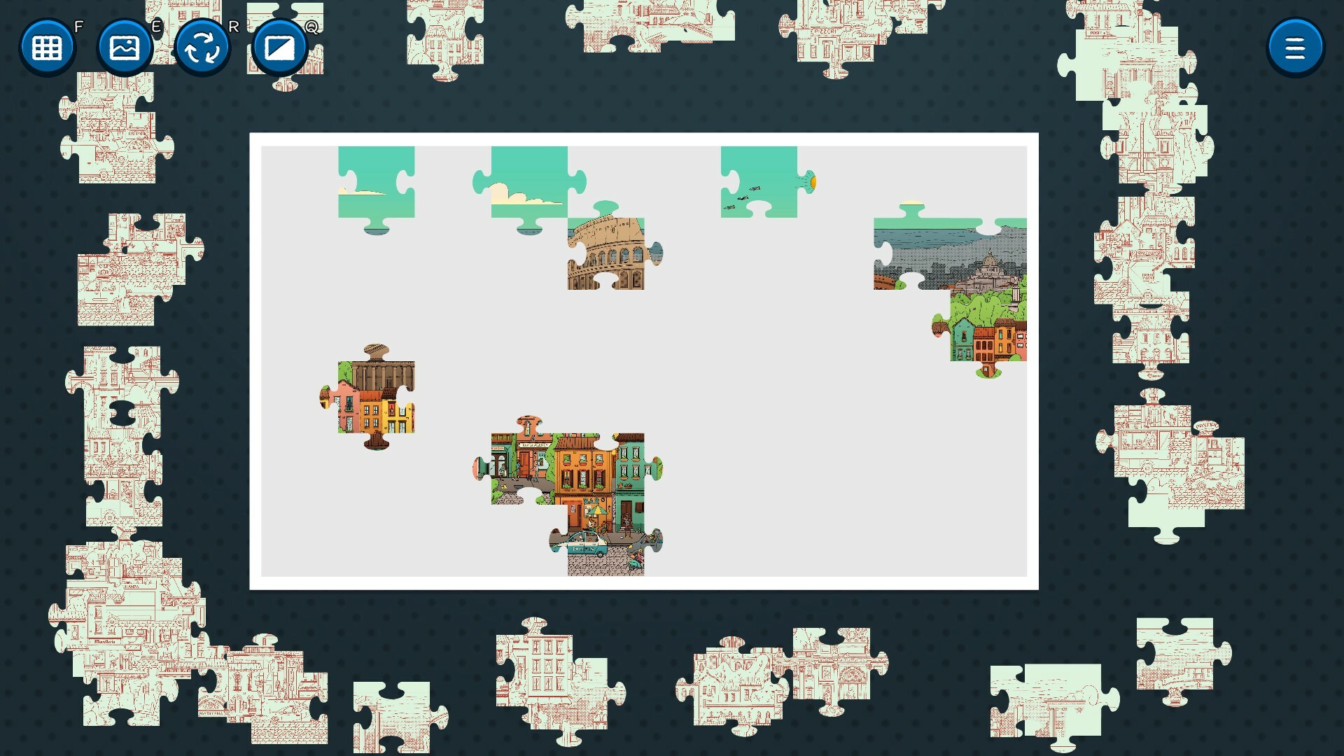 Hidden Cats in Jigsaw Puzzle - Rome screenshot 2
