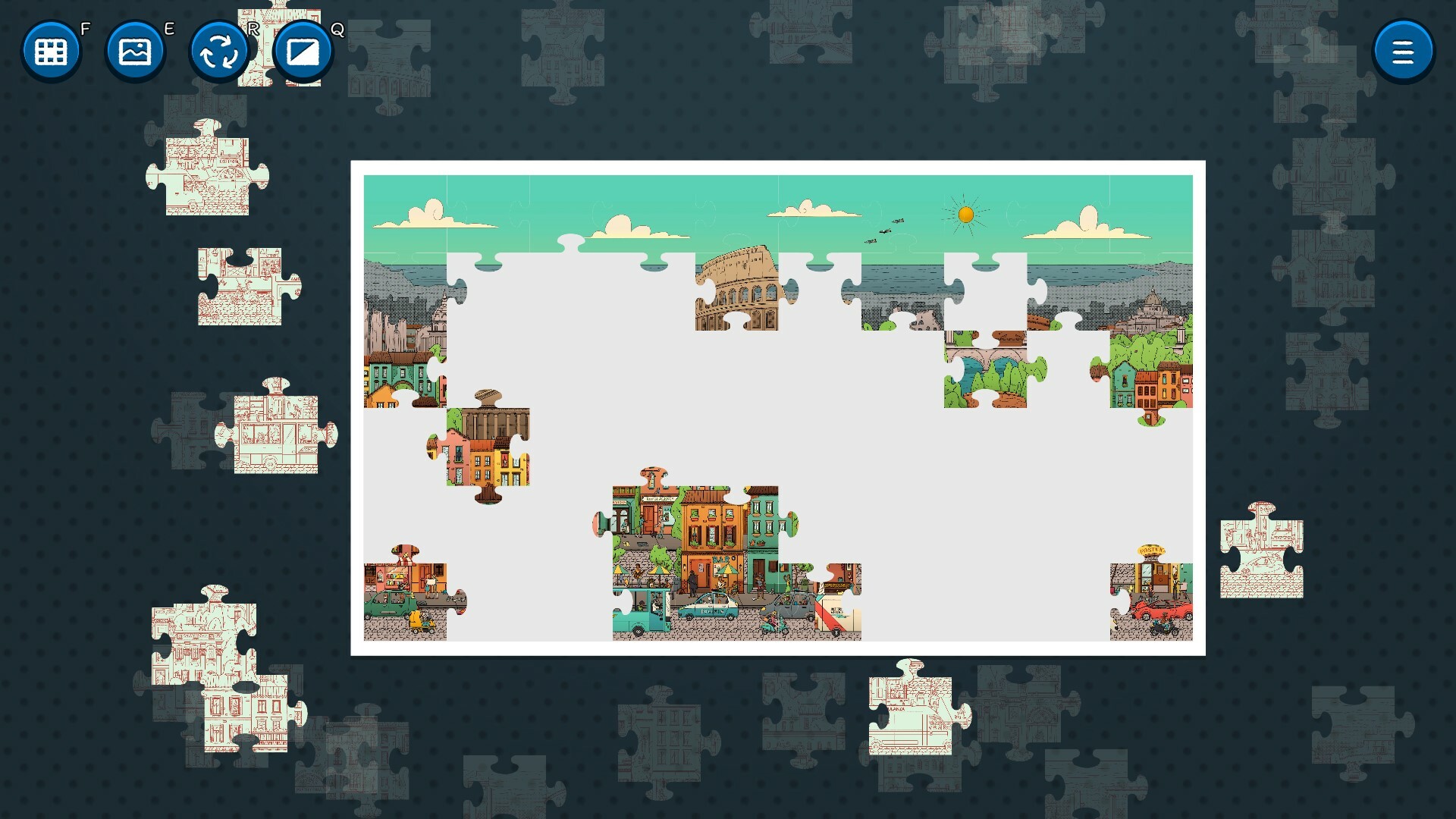 Hidden Cats in Jigsaw Puzzle - Rome screenshot 1