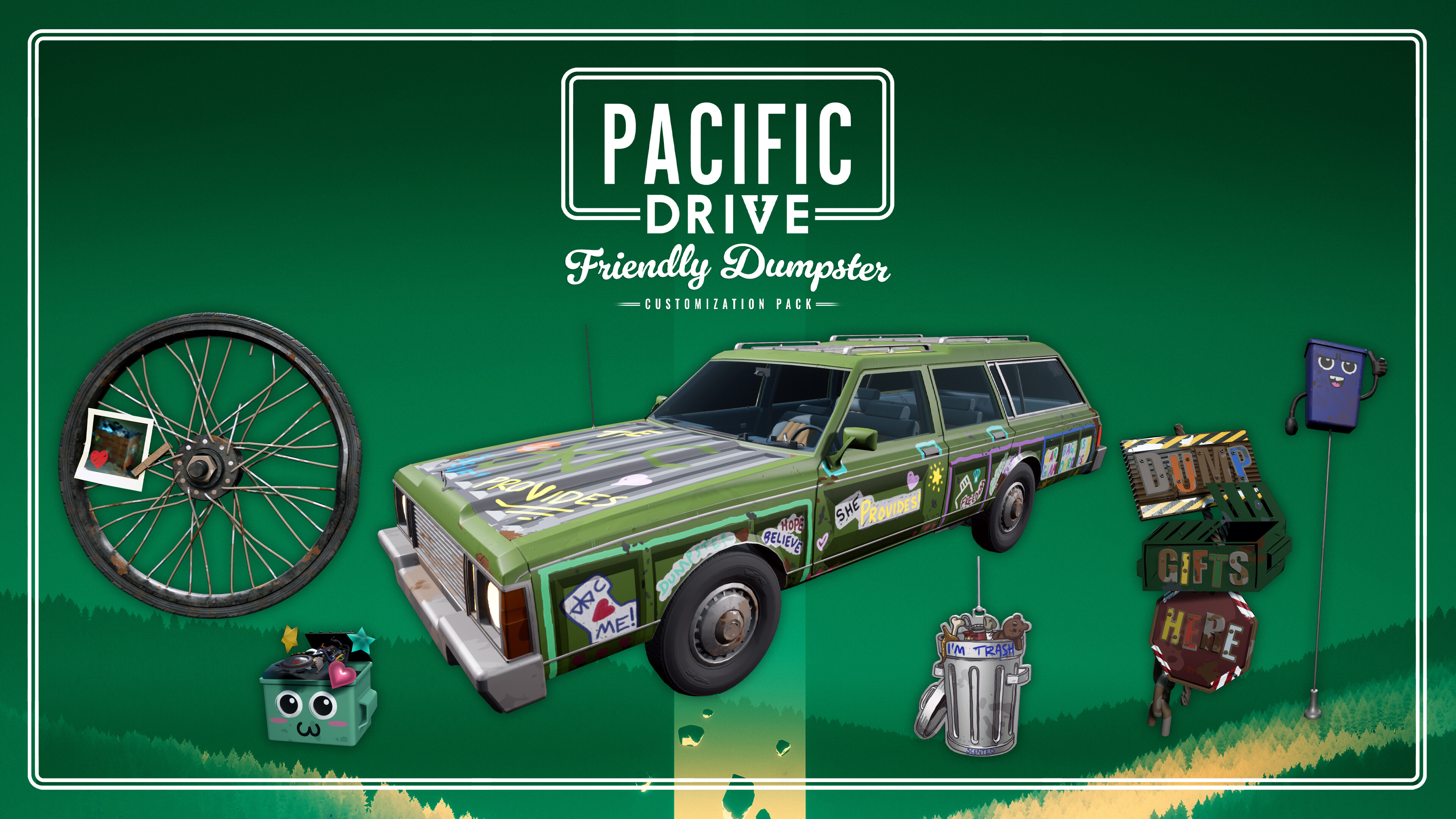 Pacific Drive: Friendly Dumpster Customization Pack screenshot 1
