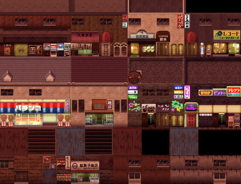RPG Maker MZ - SERIALGAMES Living Good City Tileset - 80's