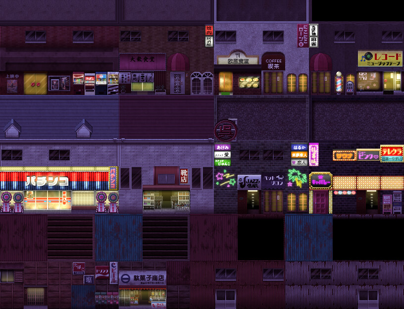 RPG Maker MZ - SERIALGAMES Living Good City Tileset - 80's