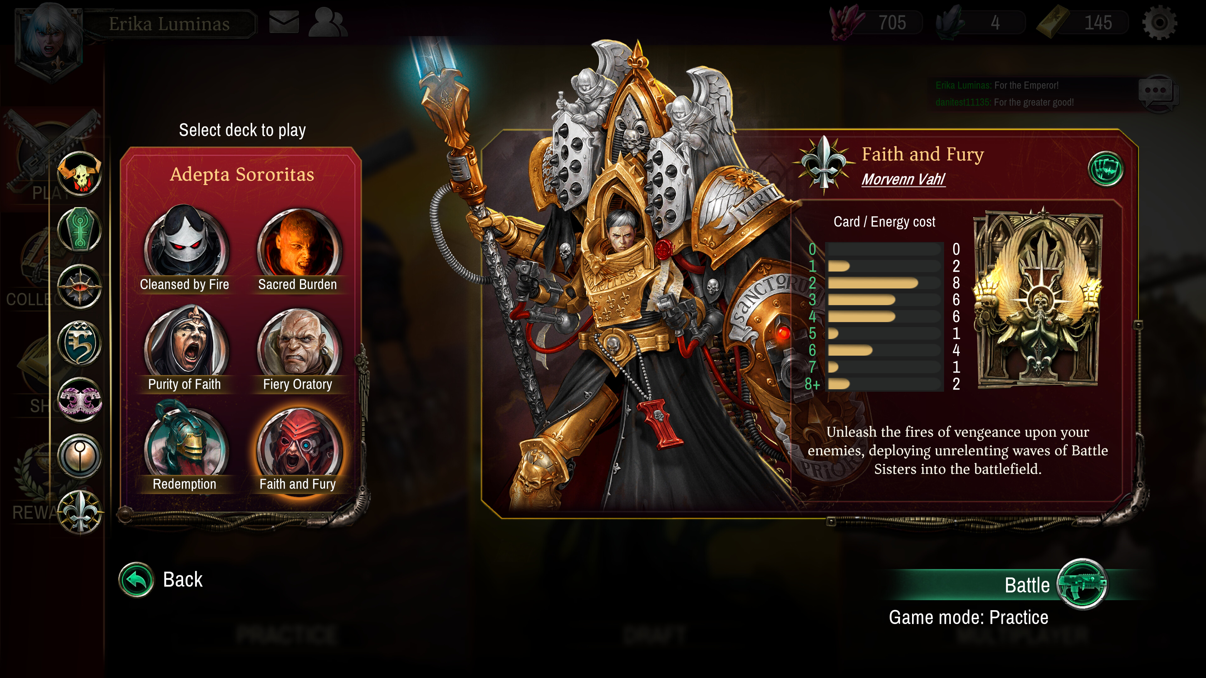 Warhammer 40,000: Warpforge - Sororitas starter bundle screenshot 2