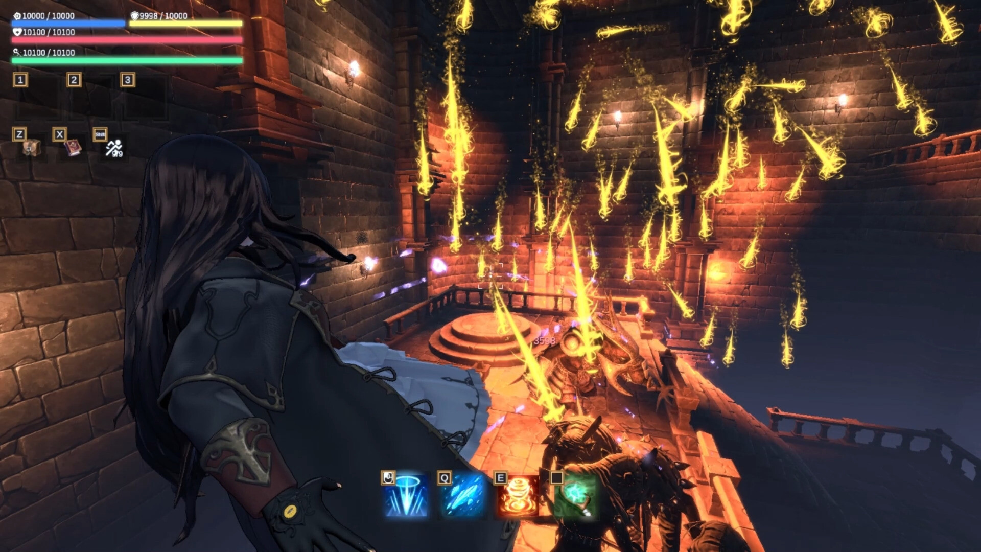 Spell Fragments 公式スクリーンショット 黄金色の呪文が降り注ぐダンジョン