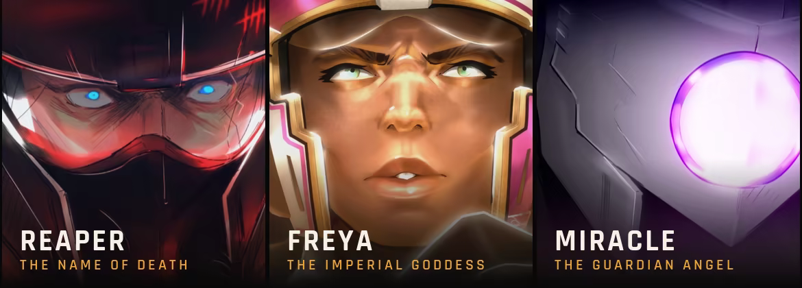 The three aces of the Empire: Reaper, Freya and Miracle