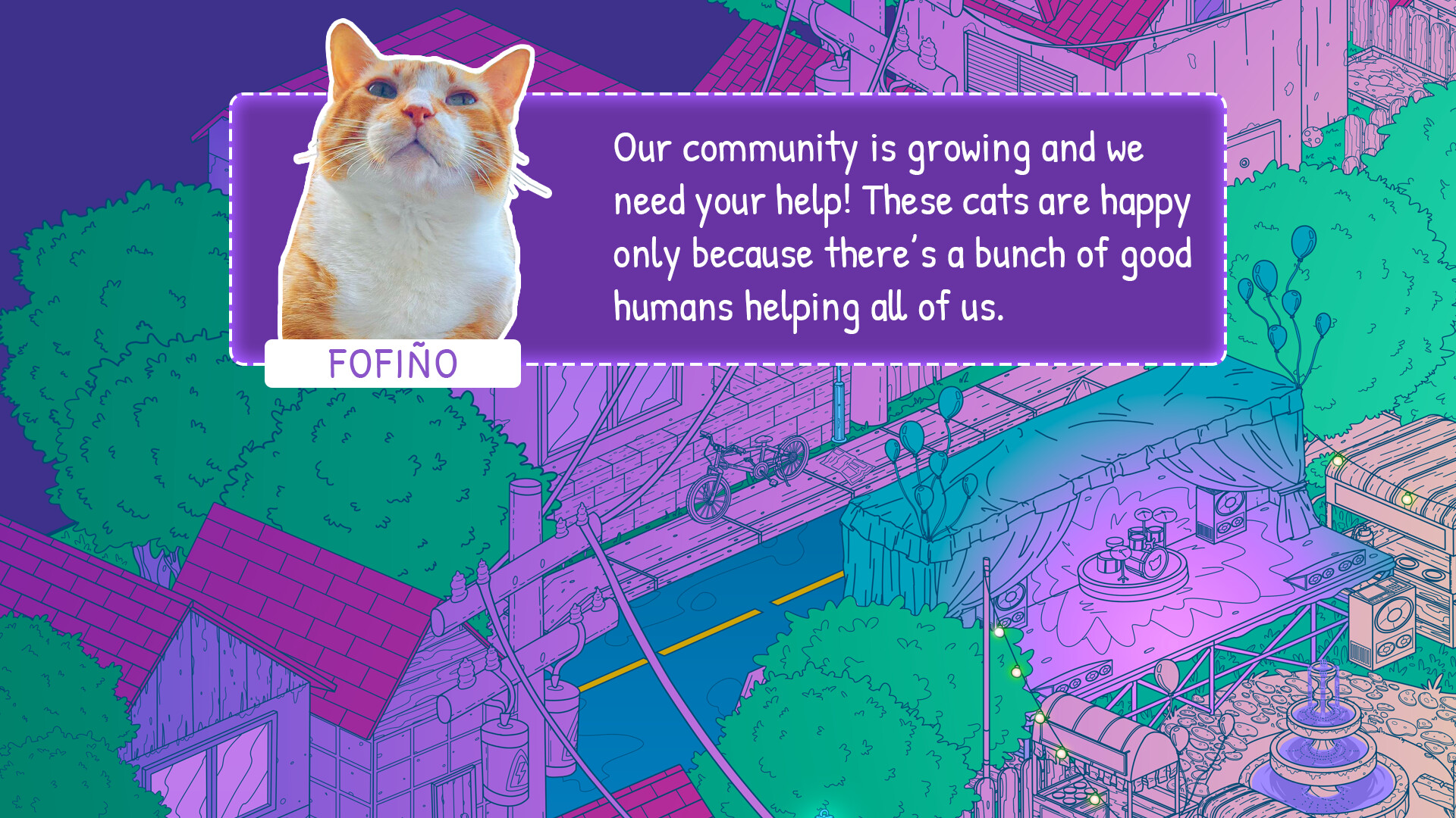 Stray Cats in Cozy Town: Night Lights screenshot 2