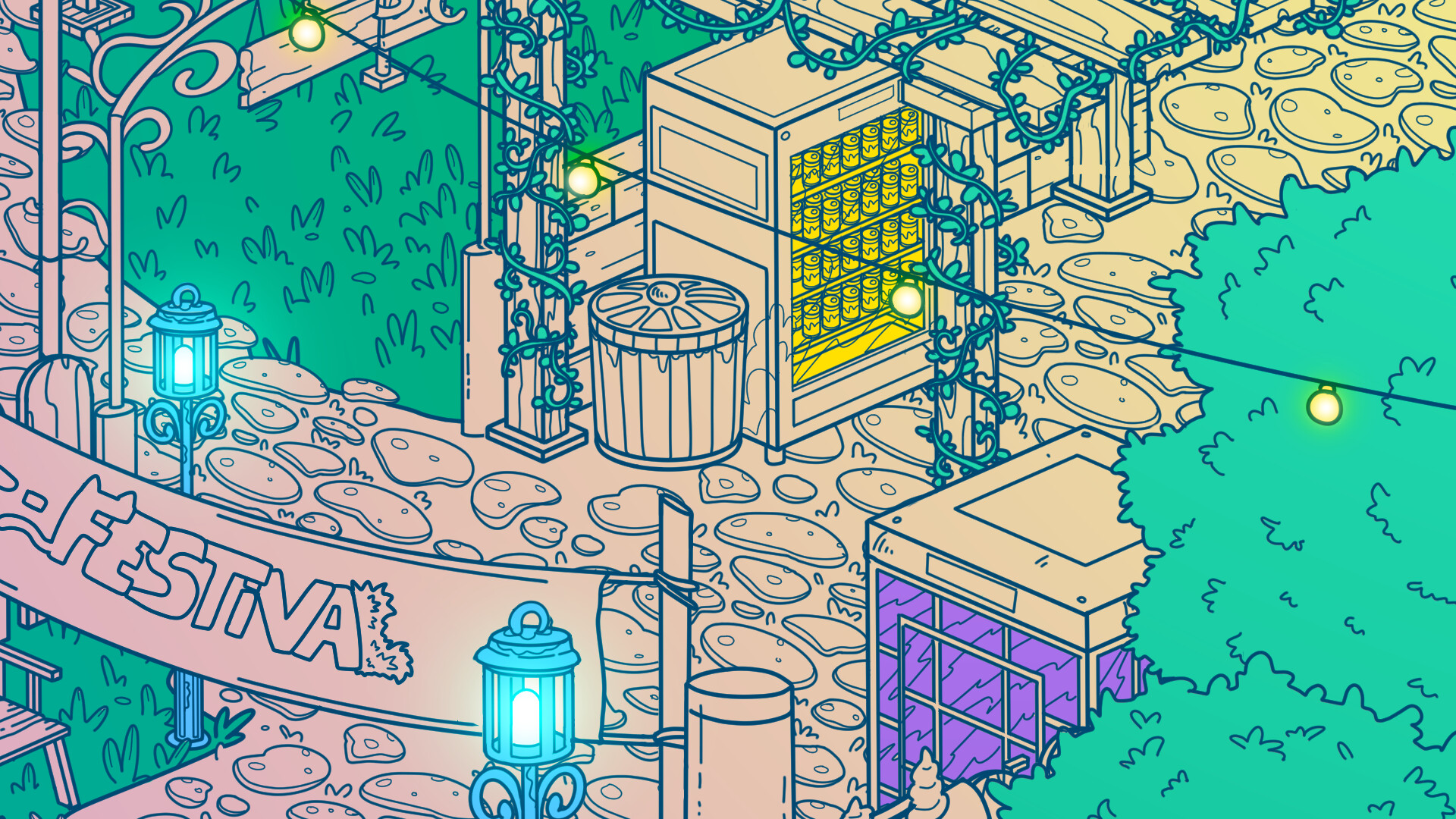 Stray Cats in Cozy Town: Night Lights screenshot 1