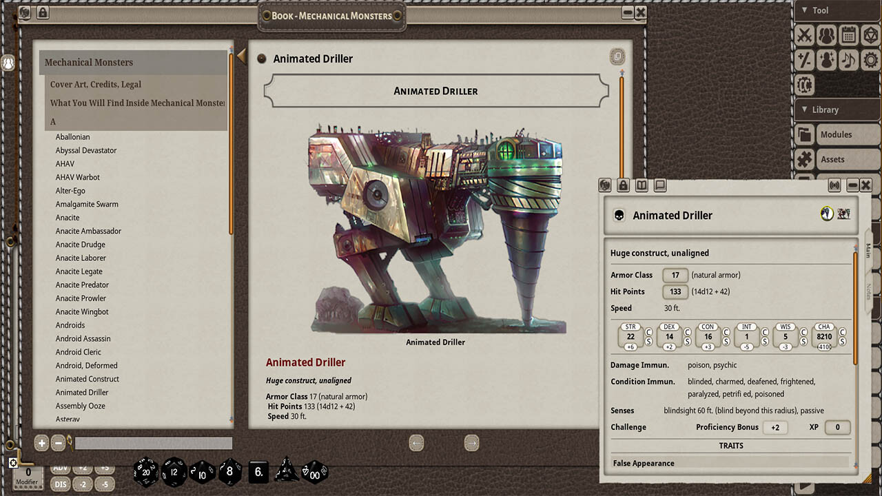 Fantasy Grounds - Mechanical Monsters screenshot 3