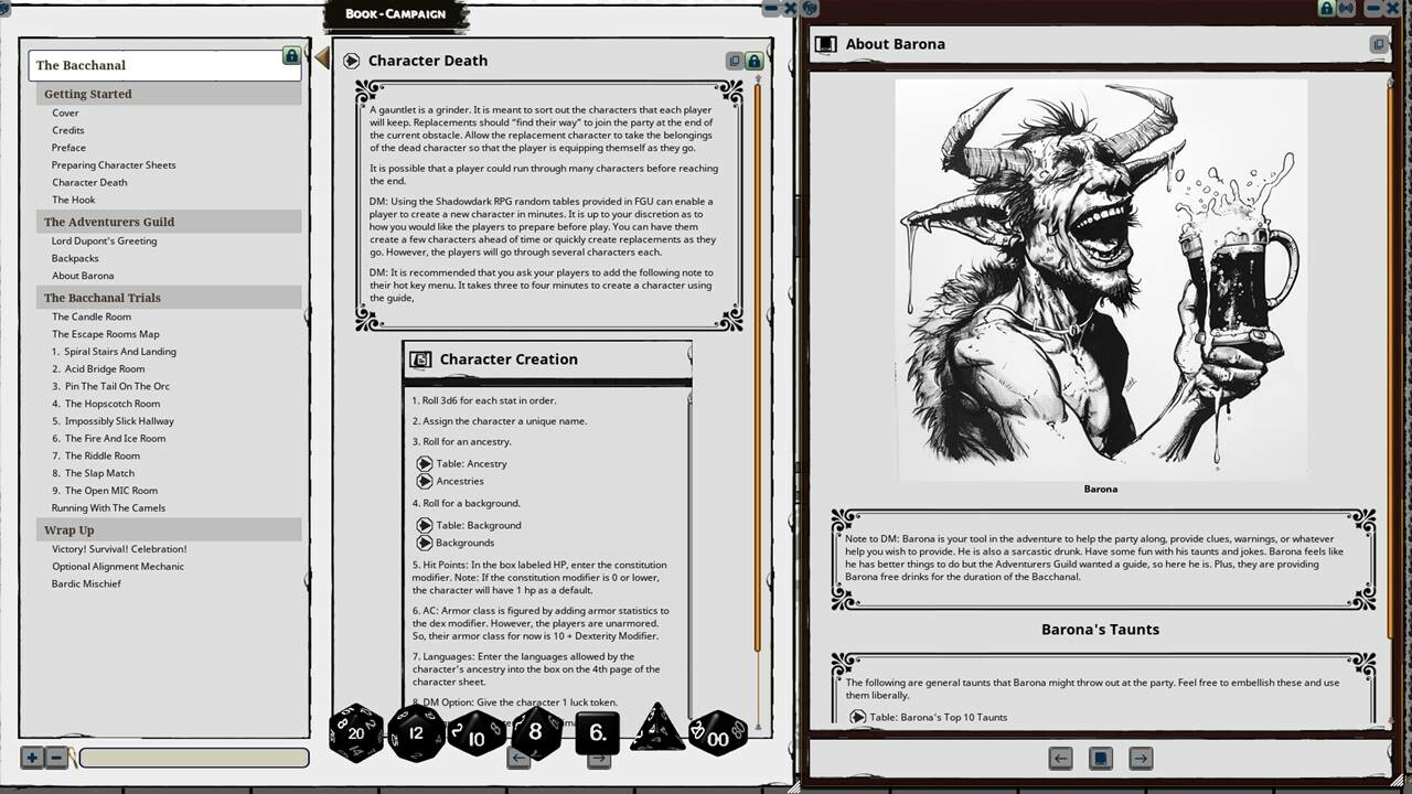 Fantasy Grounds - The Bacchanal screenshot 4