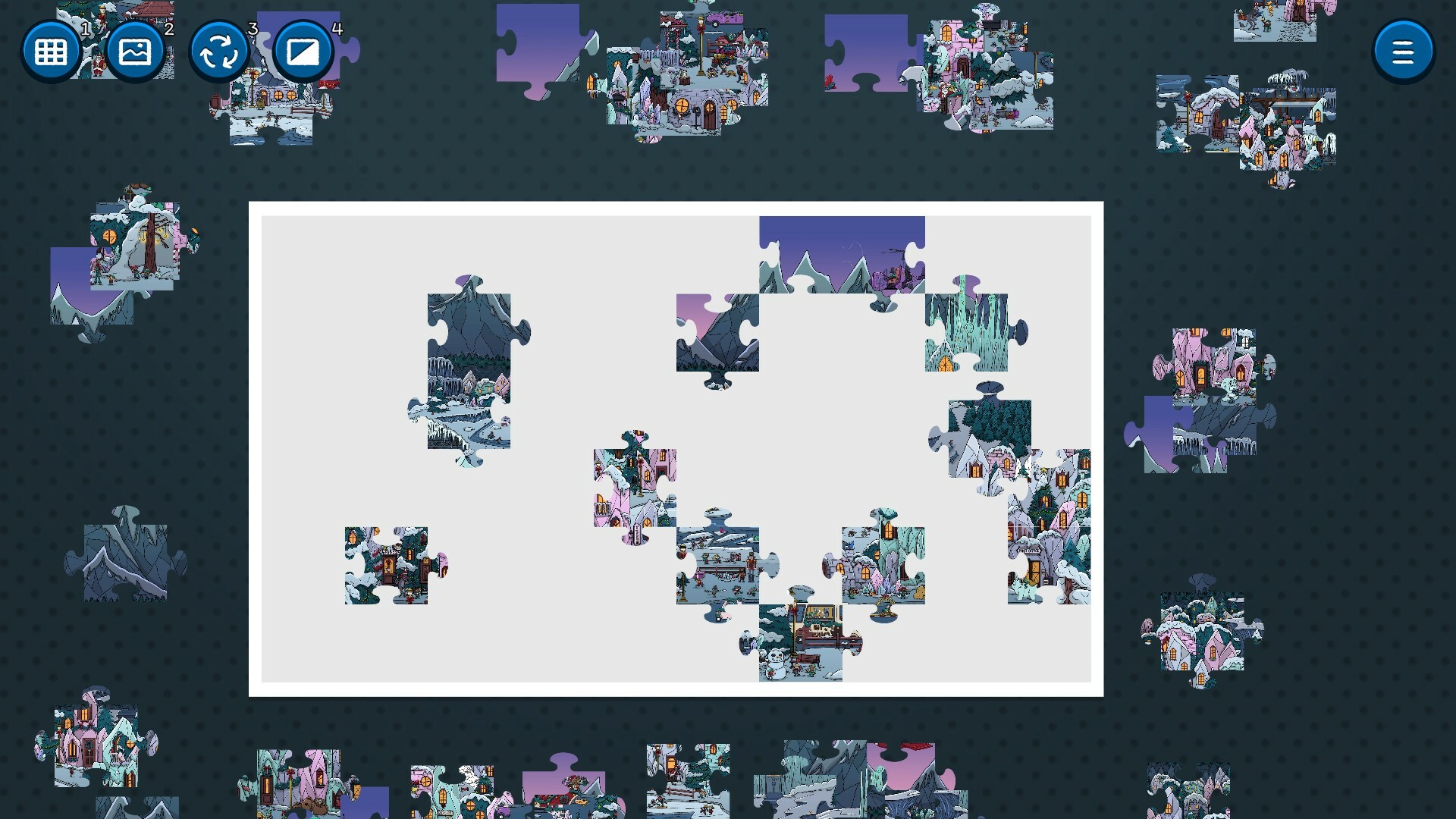 Hidden Cats in Jigsaw Puzzle - Santa's Realm screenshot 1