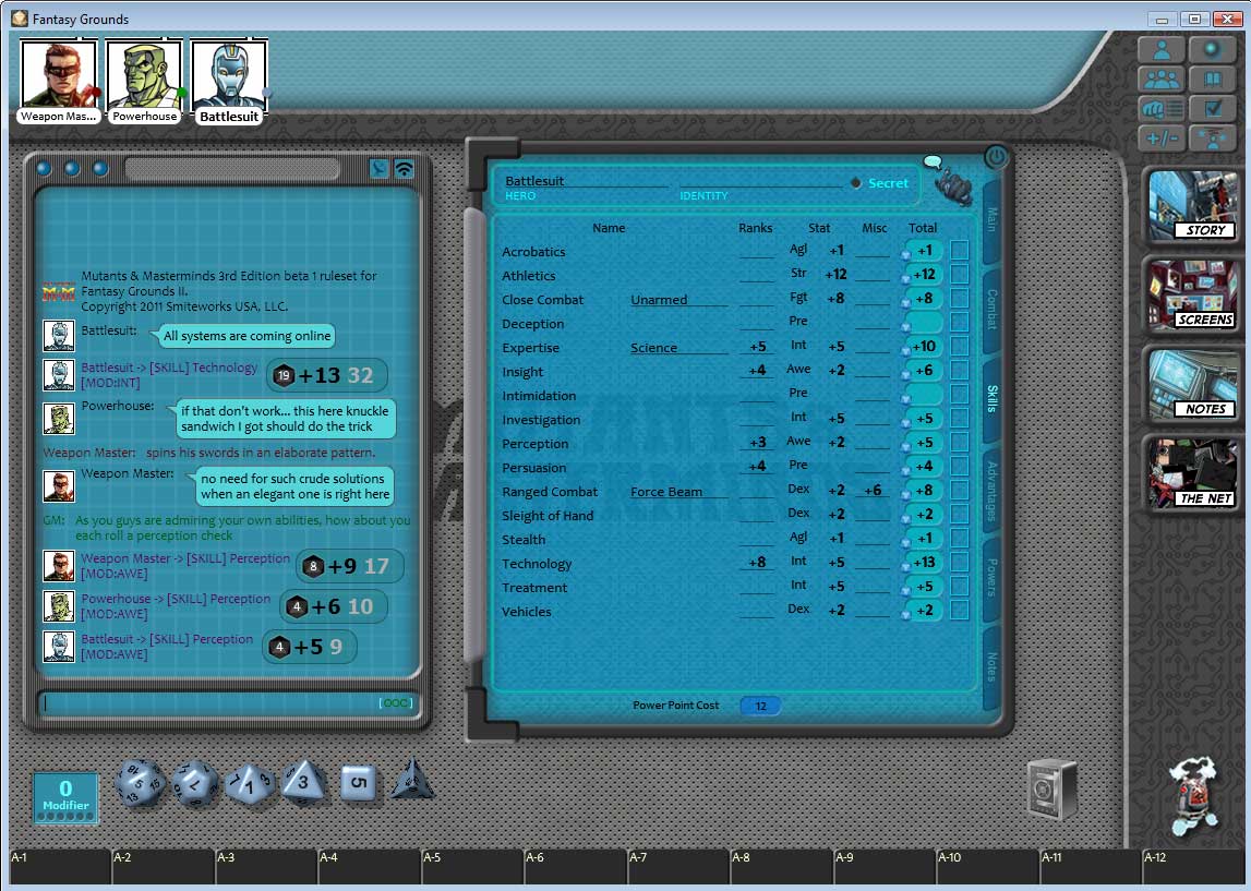 Fantasy Grounds - Mutants & Masterminds Ruleset screenshot 1