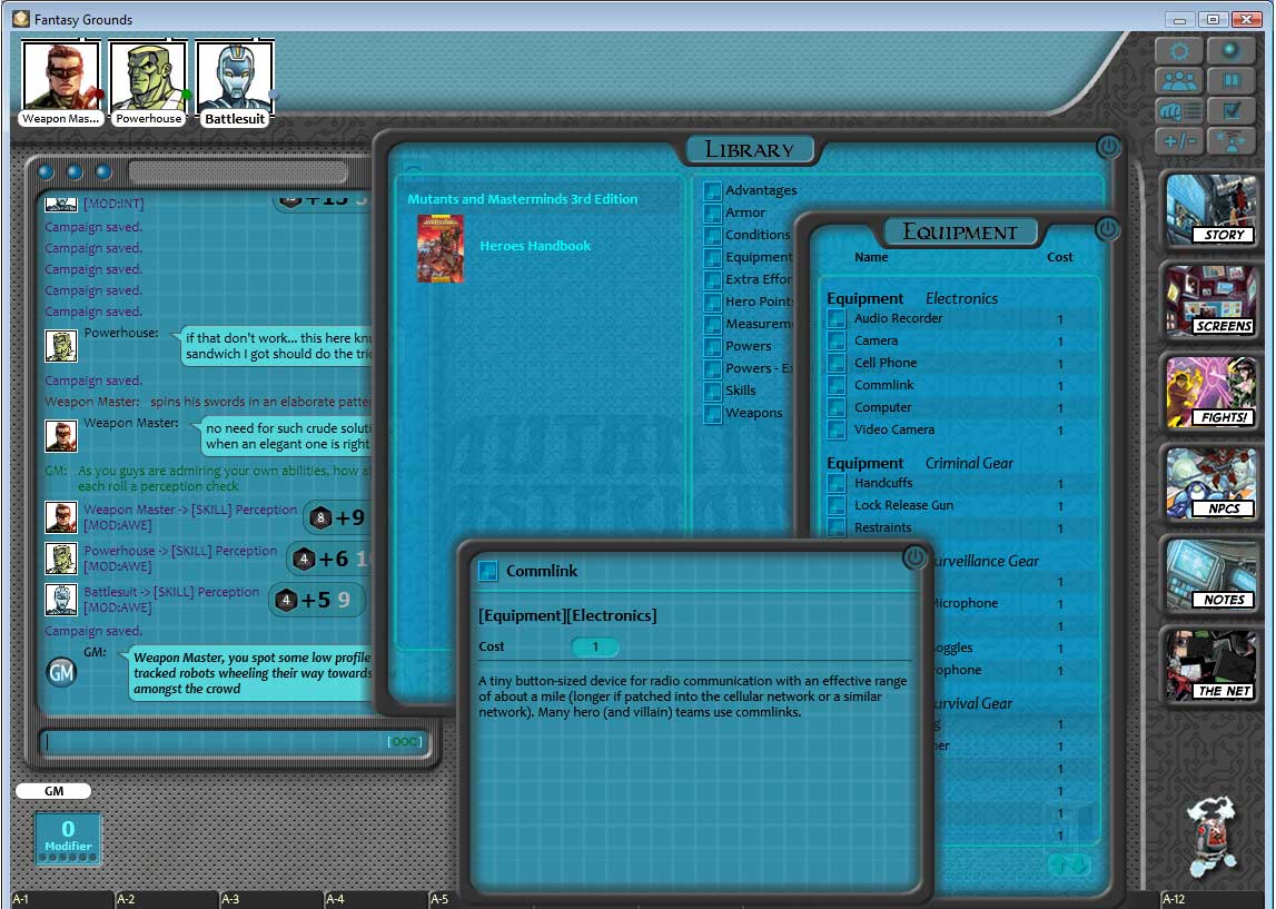 Fantasy Grounds - Mutants & Masterminds Ruleset screenshot 6