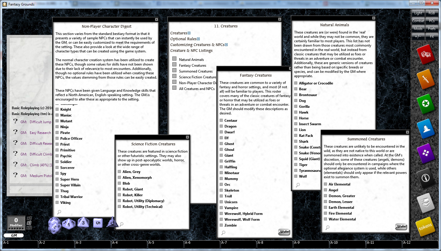 Fantasy Grounds - Basic Roleplaying (BRP) Ruleset screenshot 7