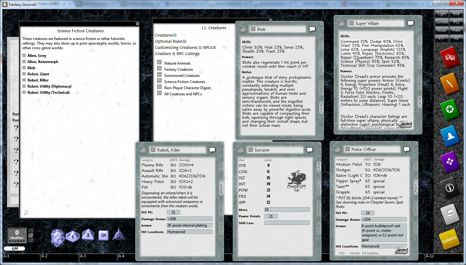 Fantasy Grounds - Basic Roleplaying (BRP) Ruleset screenshot 8