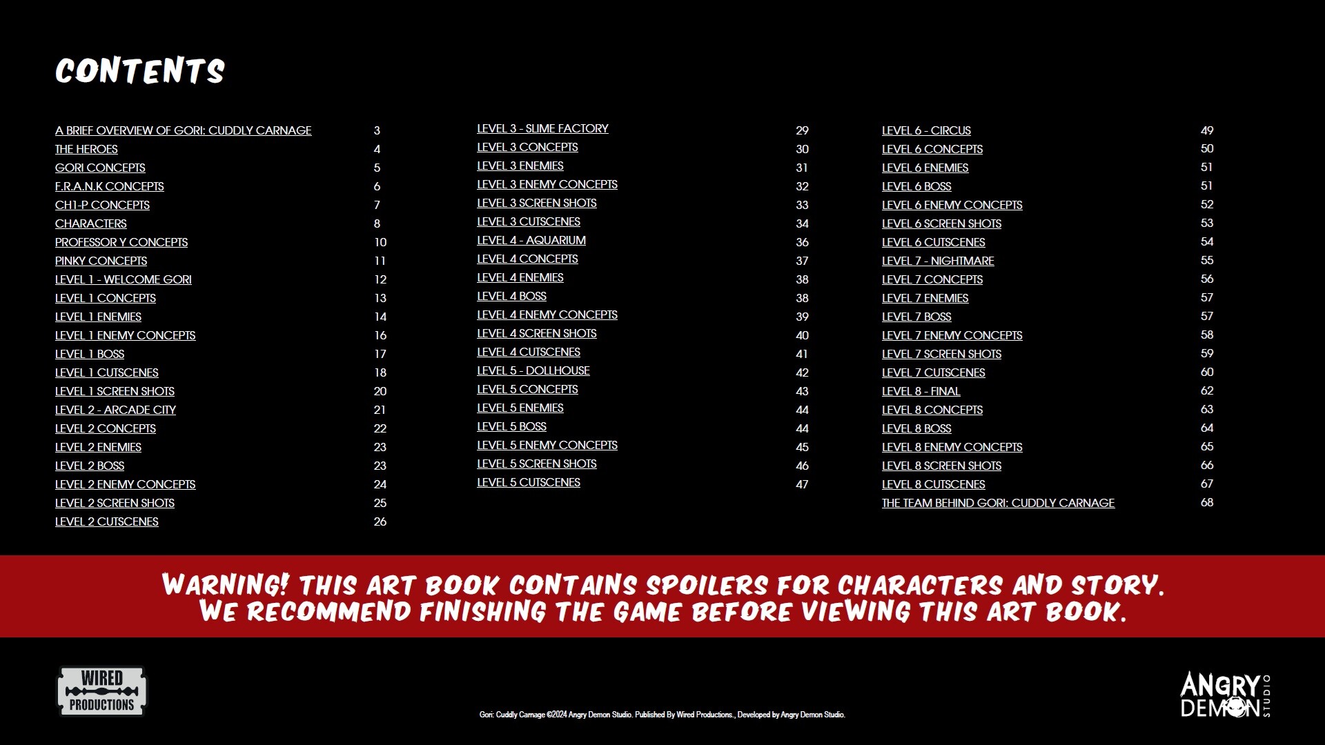 Gori: Cuddly Carnage - Artbook screenshot 2