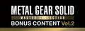 METAL GEAR SOLID MASTER COLLECTION Vol.2 BONUS CONTENT