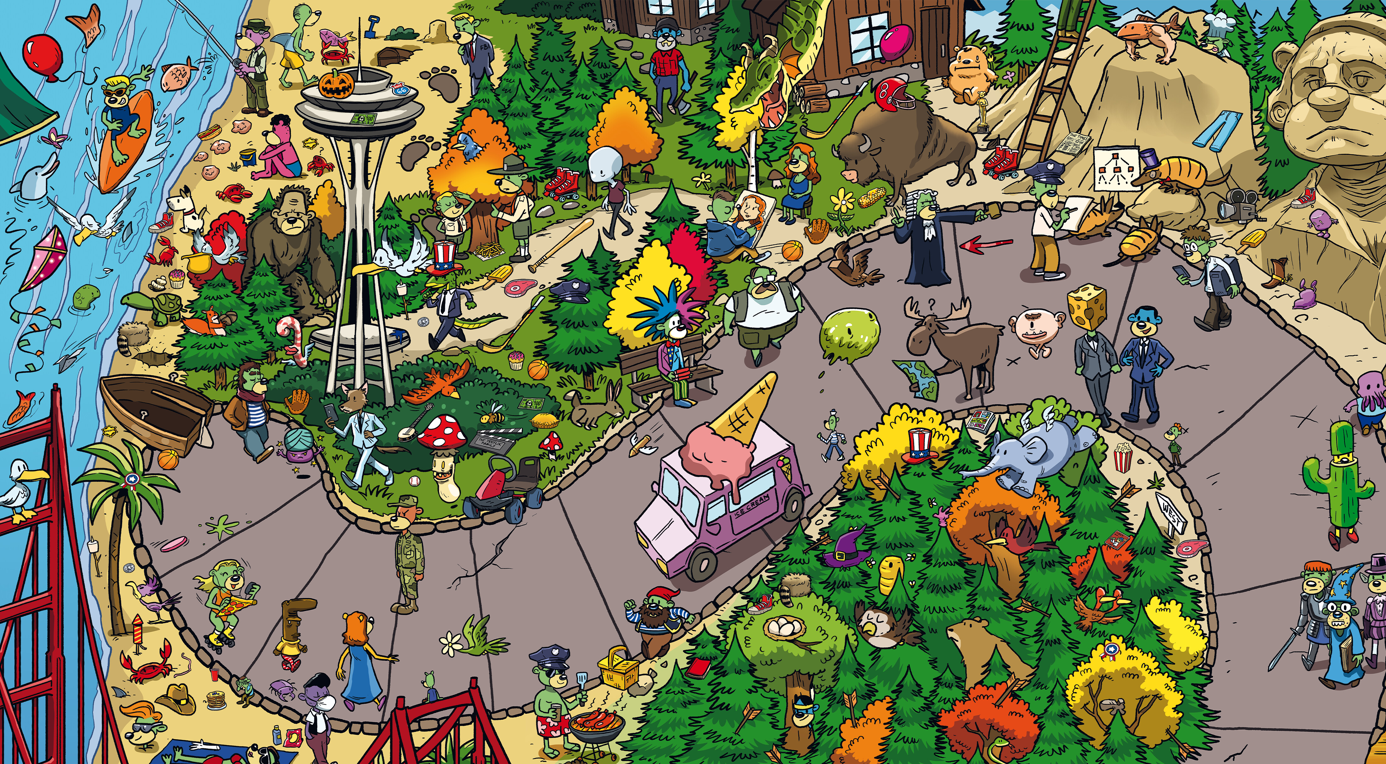 Spu Guy Hidden Objects Map: USA screenshot 3