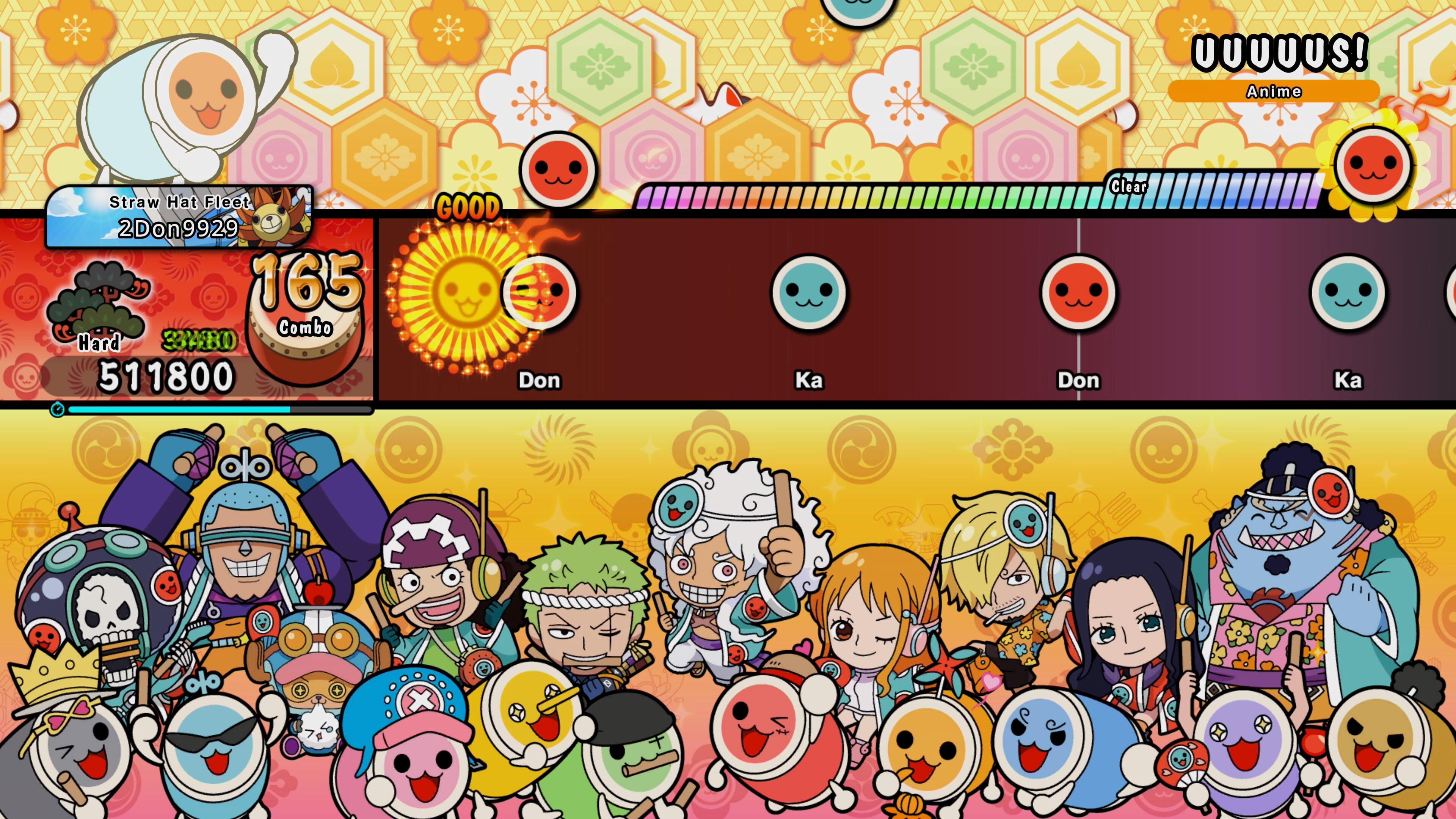 Taiko no Tatsujin: Rhythm Festival - One Piece Anime 25th Anniversary Collab. Pack screenshot 1