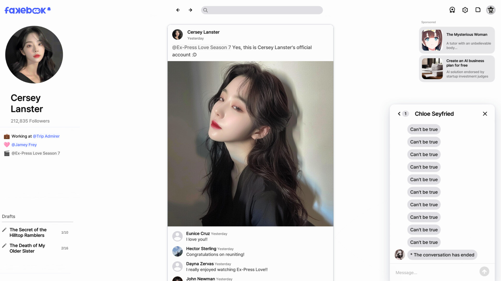 FAKEBOOK screenshot 2