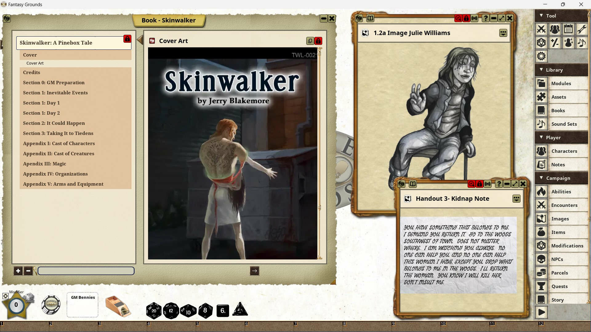 Fantasy Grounds - Skinwalker screenshot 8