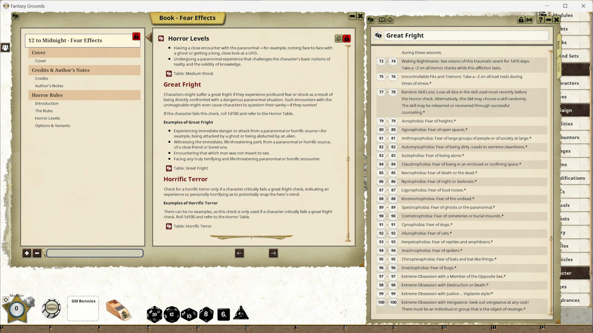 Fantasy Grounds - Fear Effects screenshot 3