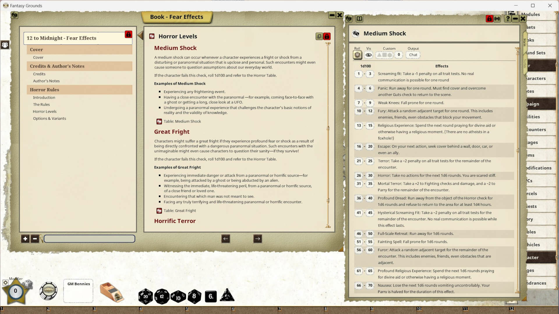 Fantasy Grounds - Fear Effects screenshot 7