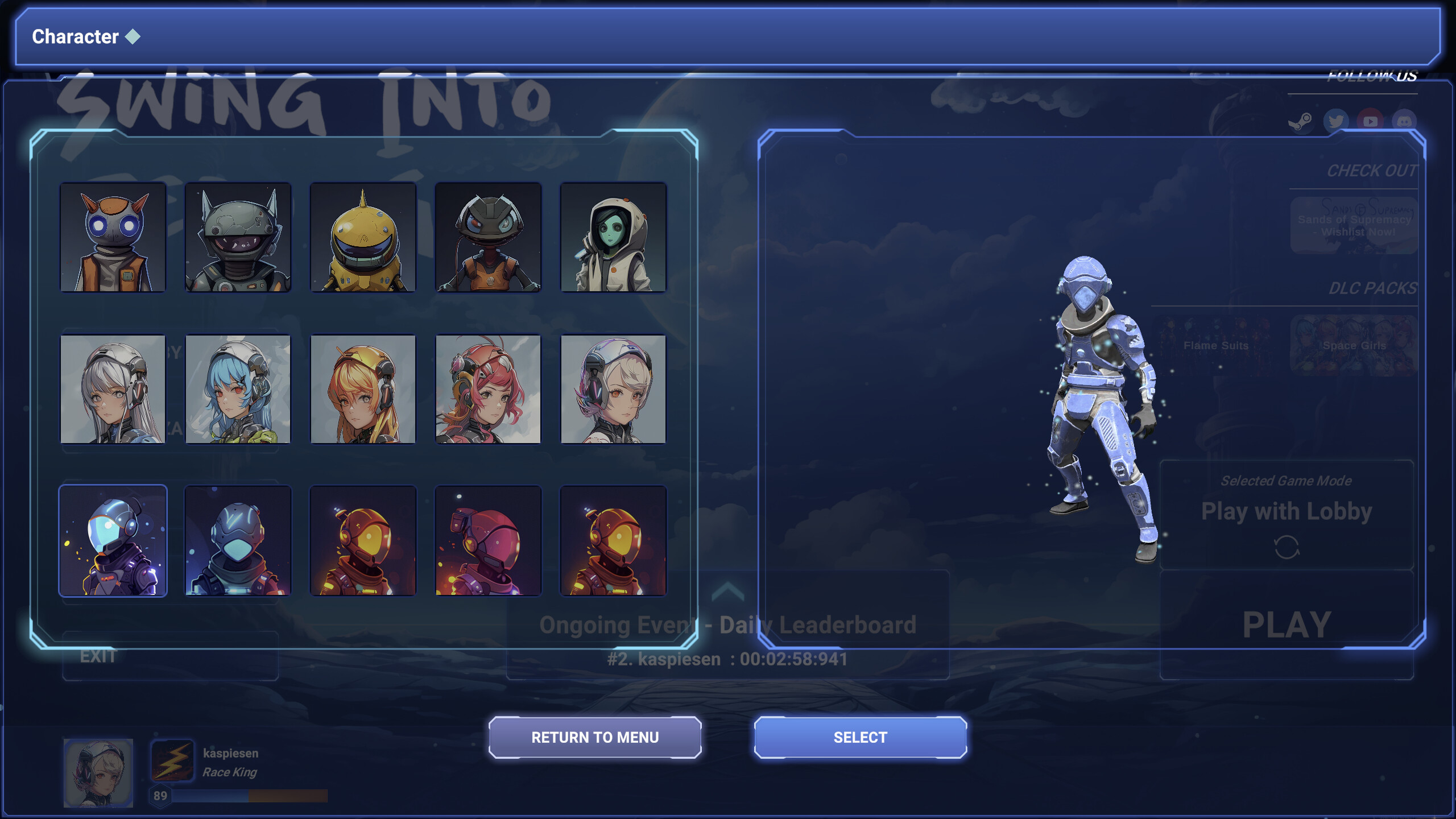Swing Into Zero-G: Flame Suits Character Bundle screenshot 1