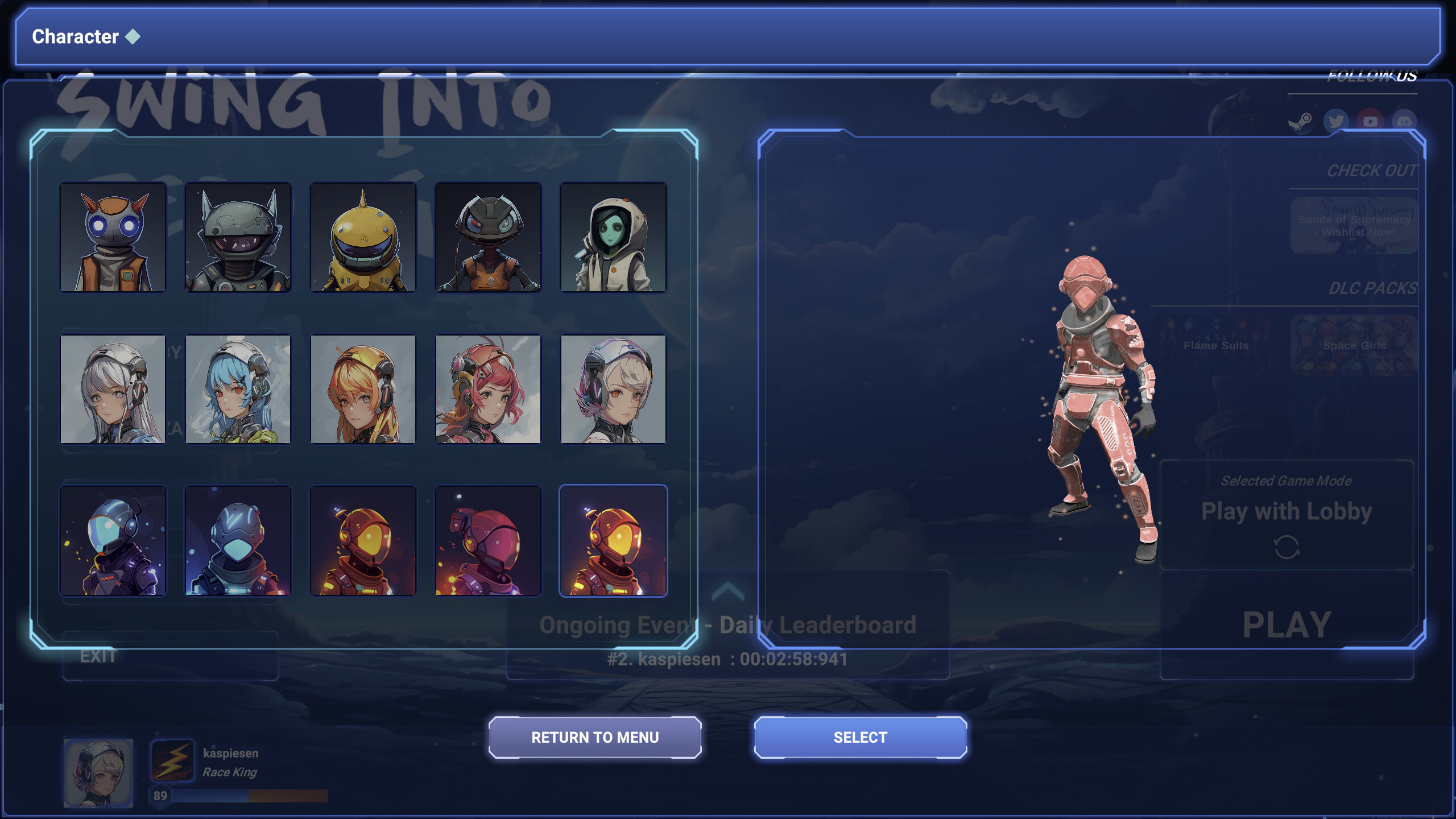 Swing Into Zero-G: Flame Suits Character Bundle screenshot 4