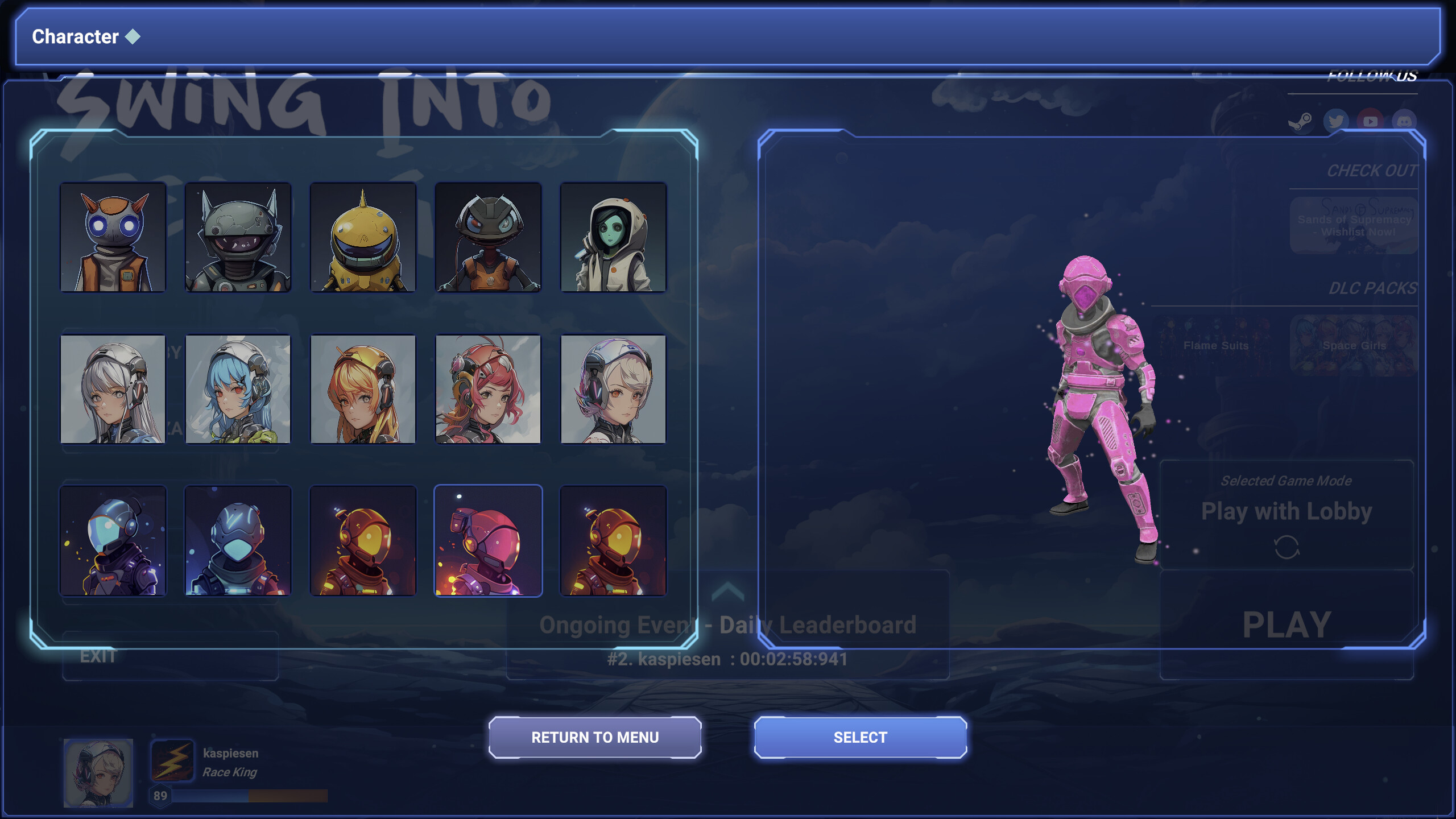 Swing Into Zero-G: Flame Suits Character Bundle screenshot 5