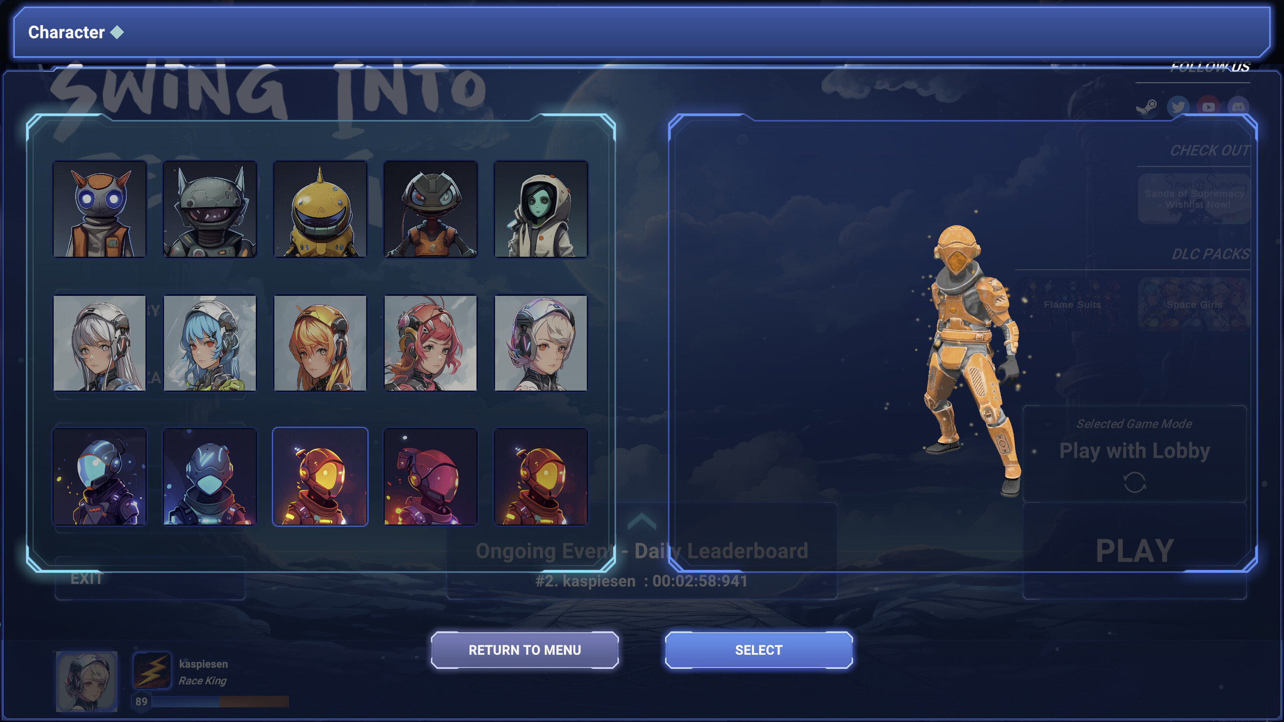 Swing Into Zero-G: Flame Suits Character Bundle screenshot 3