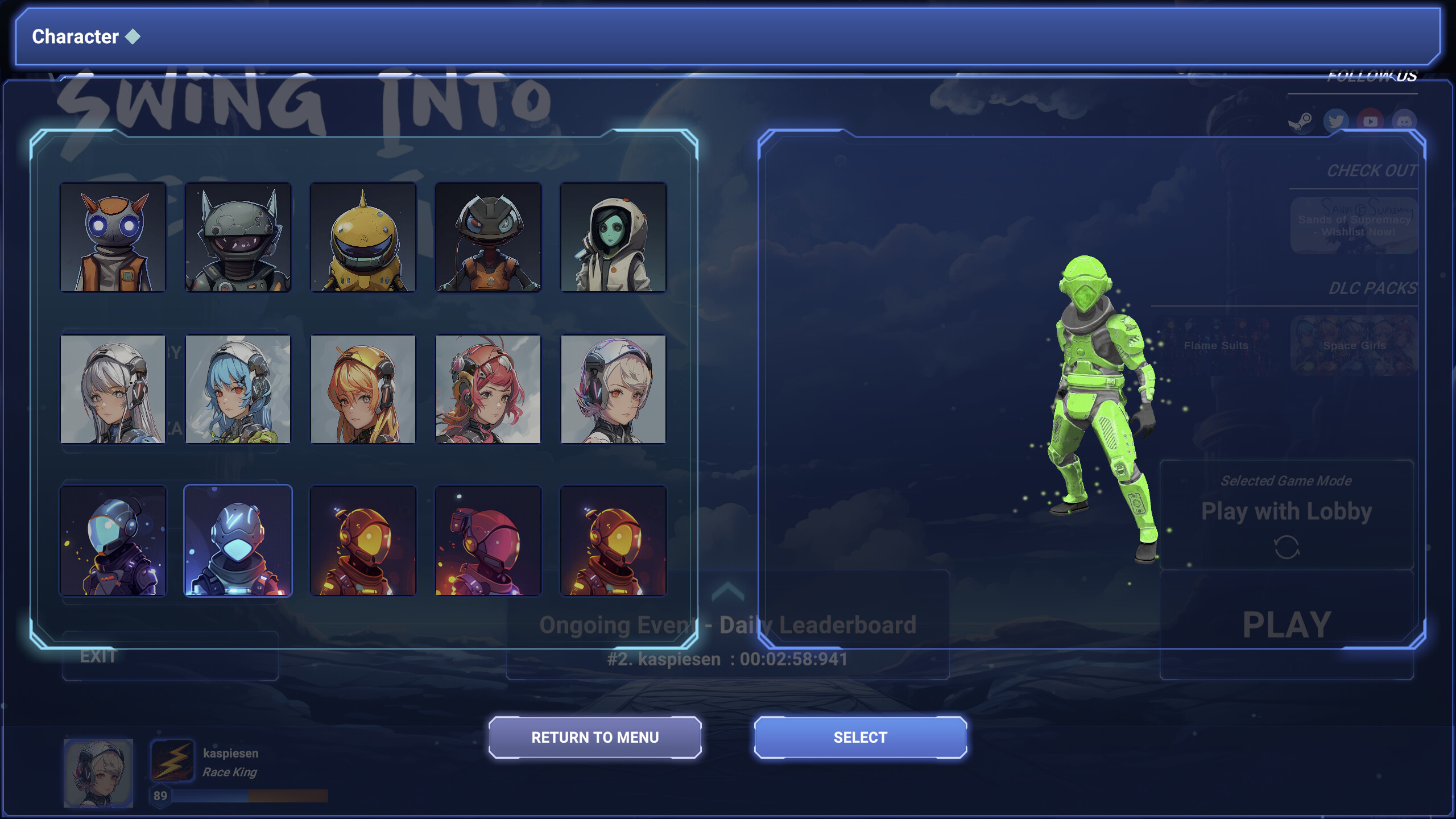 Swing Into Zero-G: Flame Suits Character Bundle screenshot 2